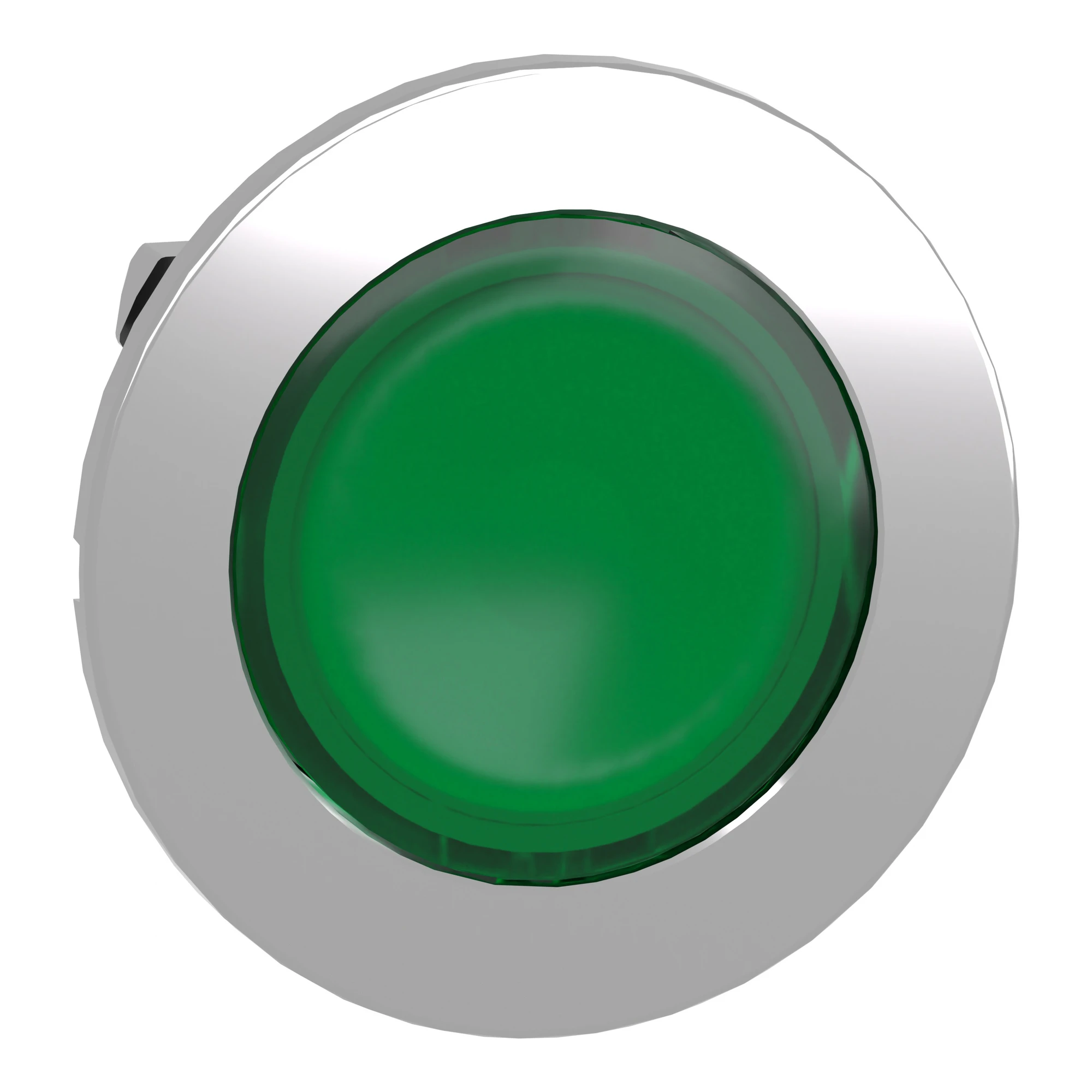 Schneider Electric ZB4FV033 Pilot light, Front element, Harmony XB4F, Metal, 30mm, green, for universal LED, smooth dome (img_001)