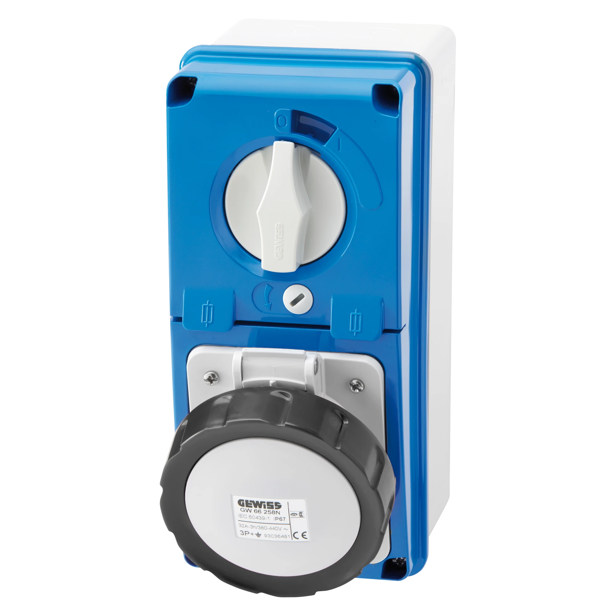 GEWISS GW66232N IEC Steckdose schaltbar/Sicherung senkrecht mit Gehaeuse 16A/4 pol. 500V IP67 (img_001) GEWISS GW66232N IEC Steckdose schaltbar/Sicherung senkrecht mit Gehaeuse 16A/4 pol. 500V IP67 (img_001)