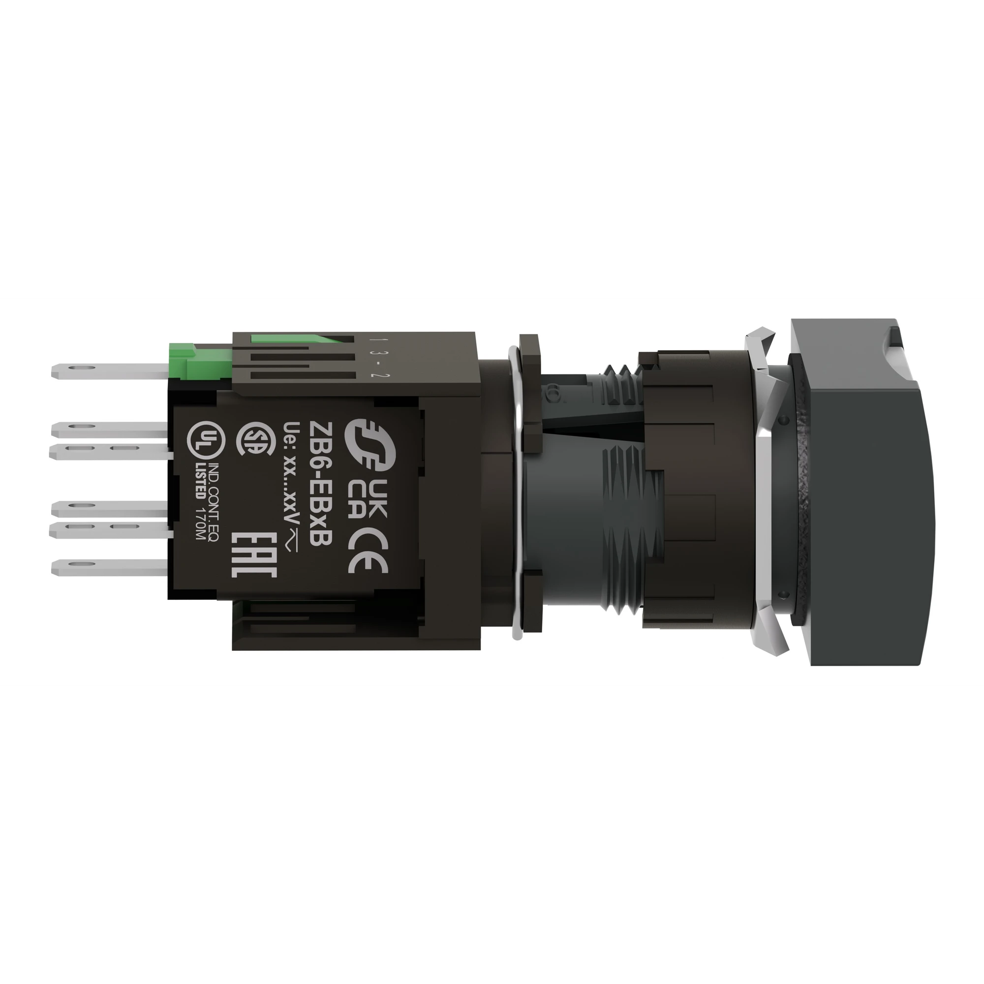Schneider Electric XB6DW1B1B Illuminated push-button switch, white Ø 16, flat, non-latching, 24 V, 1NO (img_002)