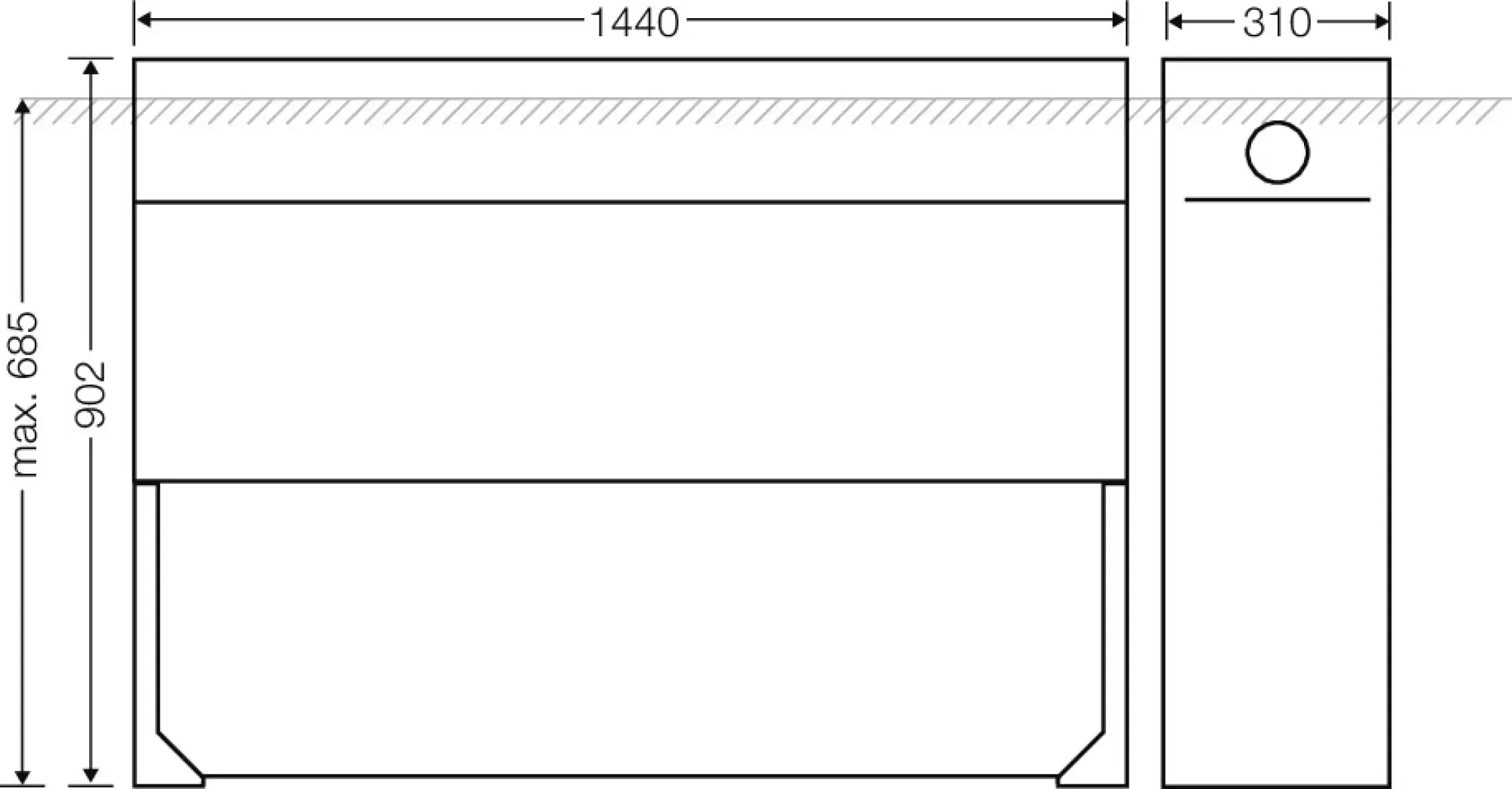 Hensel 65000189 Aufbausockel für Außenschrank Mi EV MB 1 (img_002)
