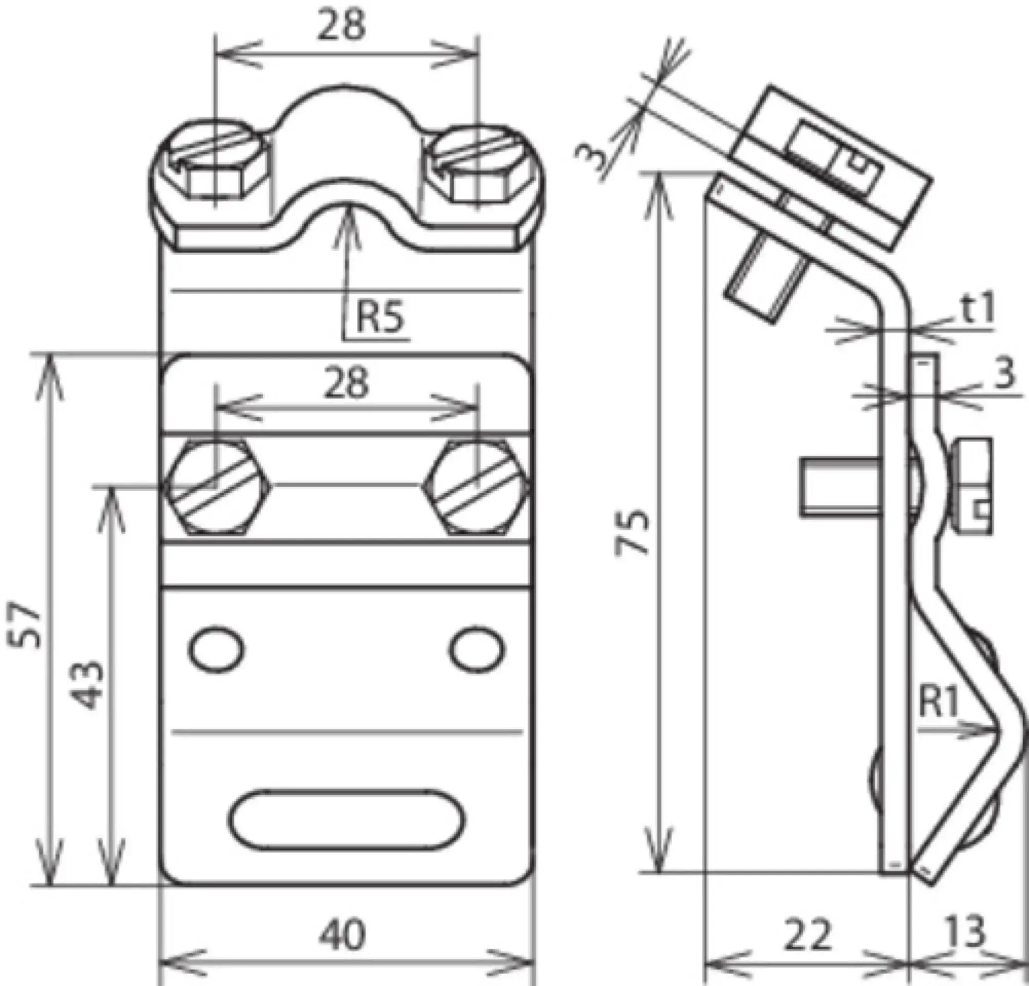 Dehn 338007 Gutter clamp Cu f. bead 13-25mm with two-screw cleat for Rd 7-10mm (img_002) Dehn 338007 Gutter clamp Cu f. bead 13-25mm with two-screw cleat for Rd 7-10mm (img_002)