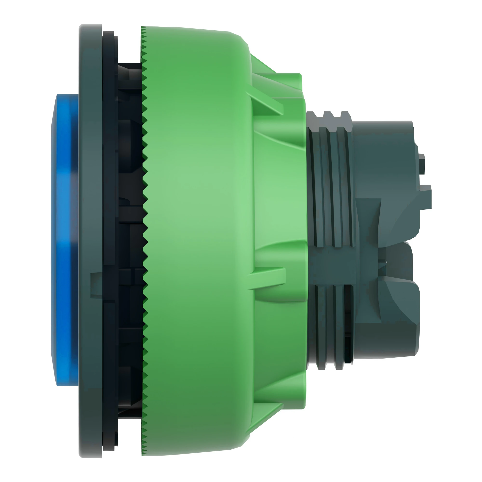 Schneider Electric ZB5FH63 Illuminated pushbutton, front element, Harmony XB5F, plastic, 30mm, blue, protruding, unlabelled, latching (img_006)
