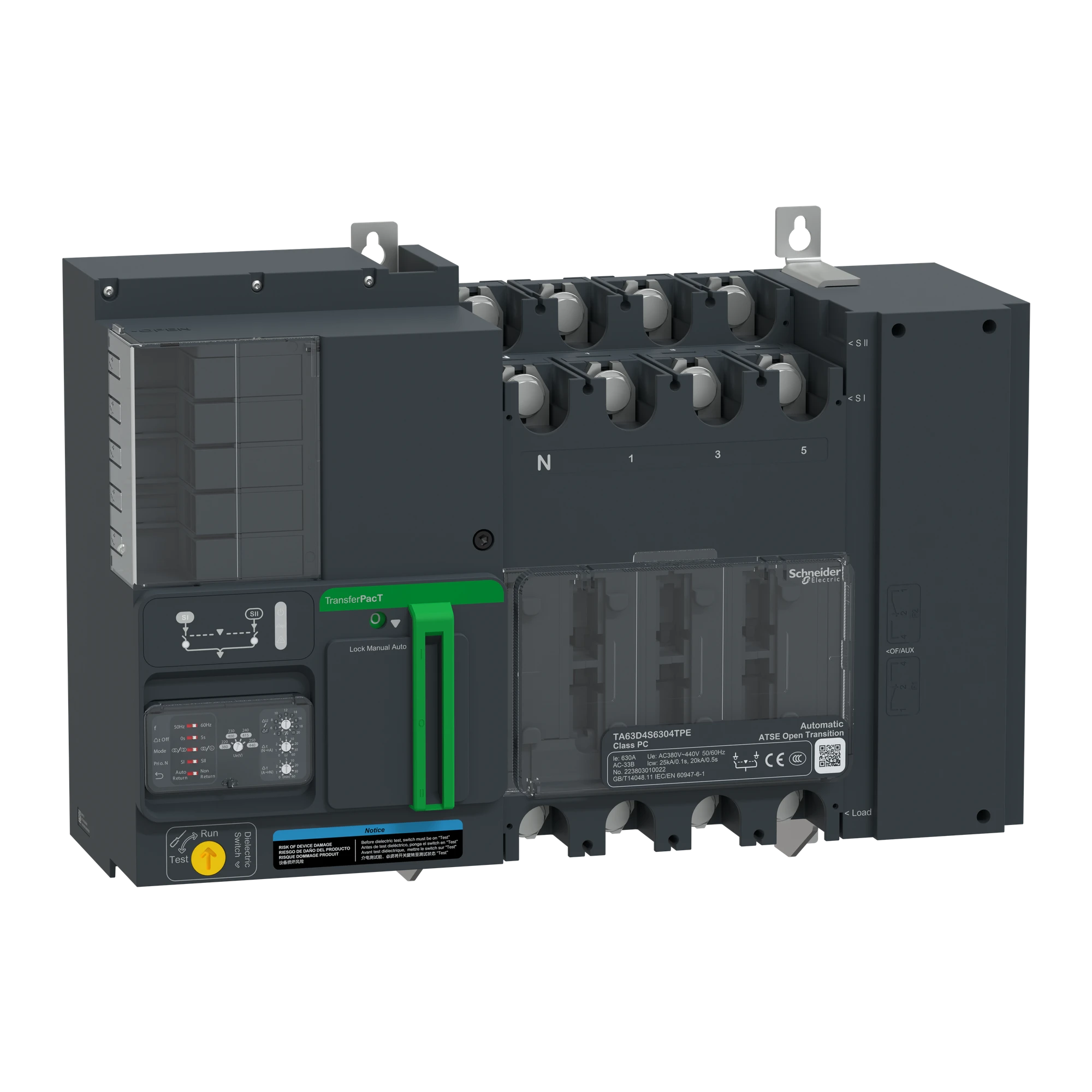 Schneider Electric TA63D4S4004TPE TransferPacT TA630 Automatic Network Switching, 400A, 400V, 4P, Rotary Knob (img_001) Schneider Electric TA63D4S4004TPE TransferPacT TA630 Automatic Network Switching, 400A, 400V, 4P, Rotary Knob (img_001)