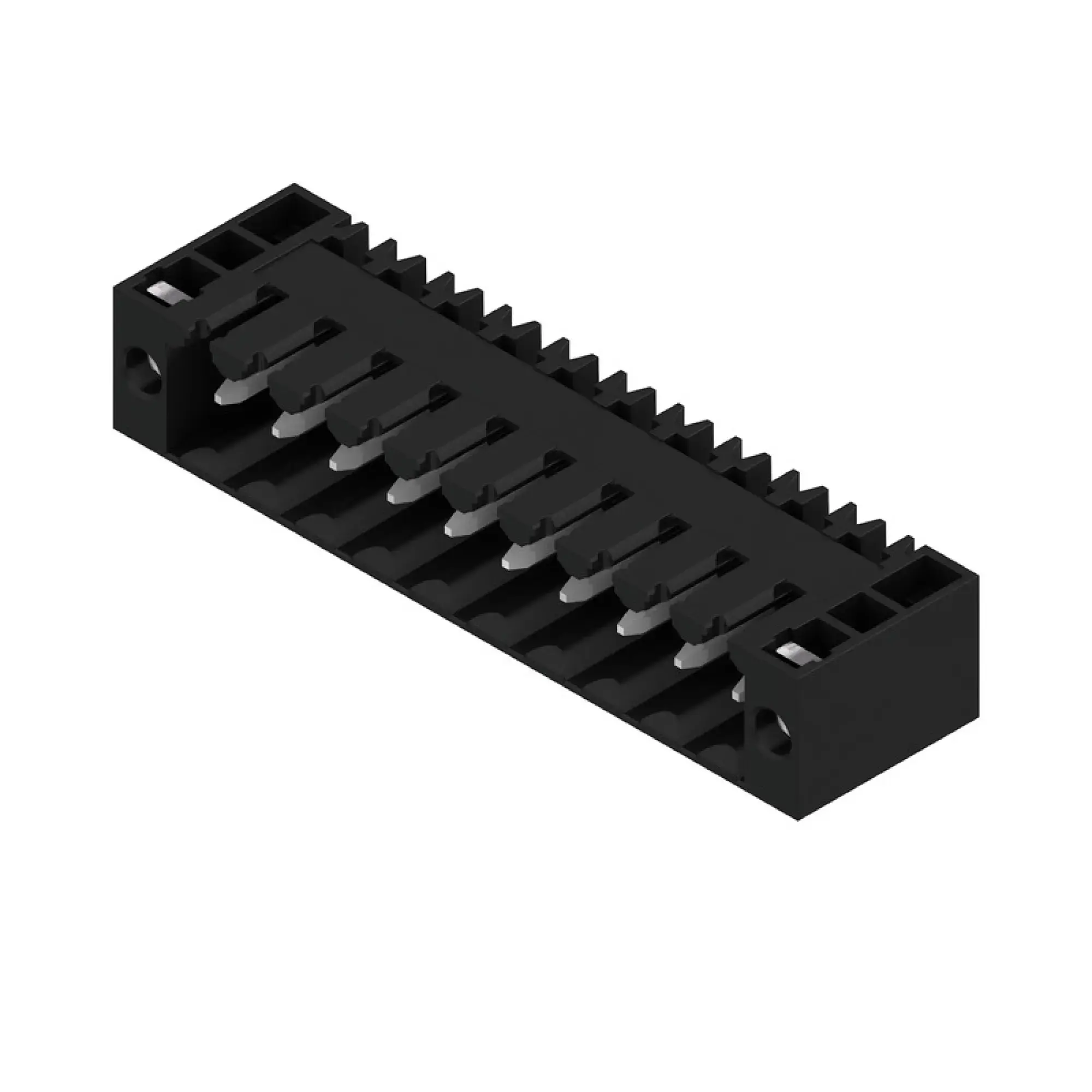 Weidmüller 1615600000 PCB connector (board connection), 160 V, 17 A, Pitch in mm: 3.50, Number of poles: 10, THT solder connection, Box (img_001)