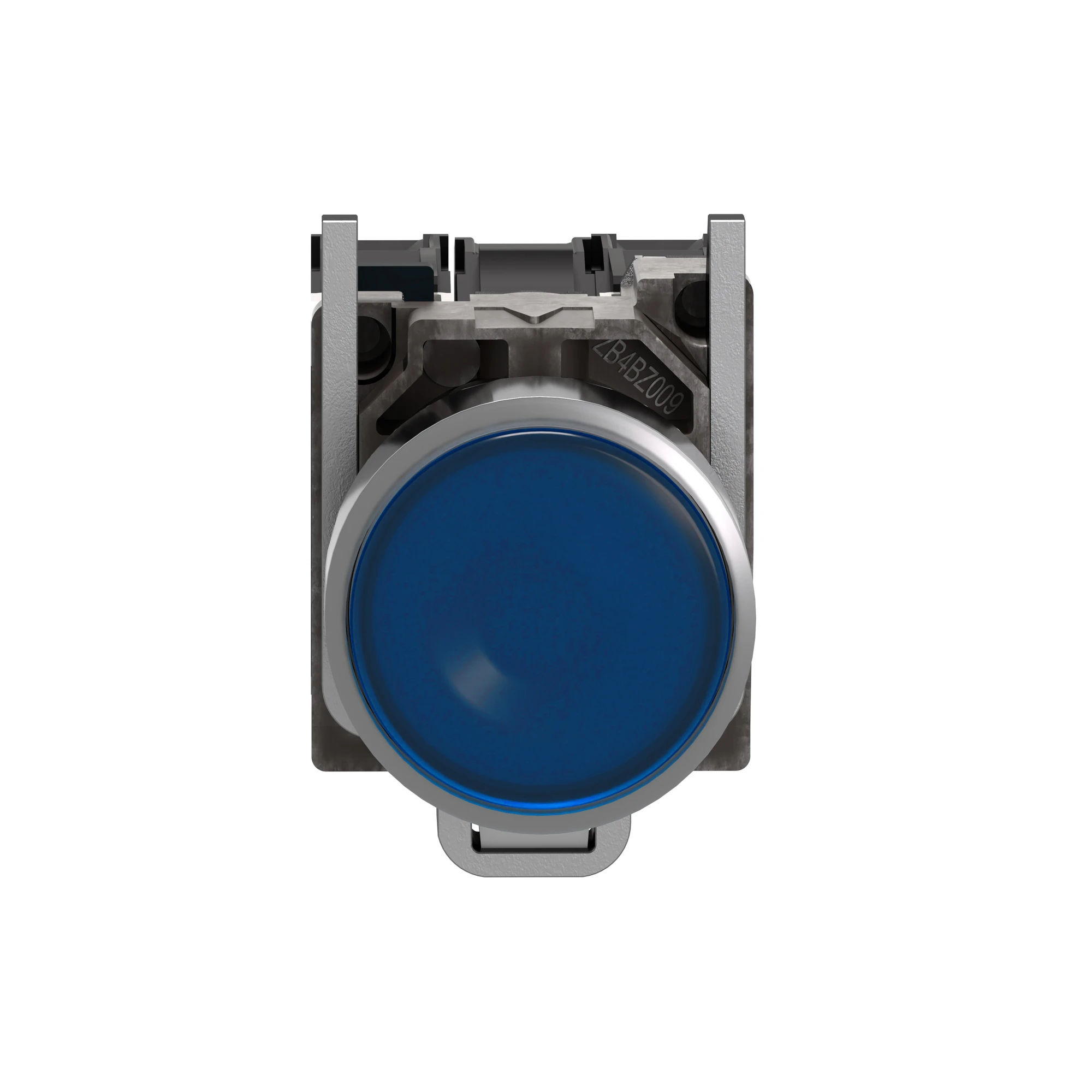 Schneider Electric XB4BW36B5 Illuminated pushbutton, Harmony XB4, metal, 22mm, blue, unmarked, universal LED, smooth dome, 1NO+1NC, 24V ACDC (img_006)