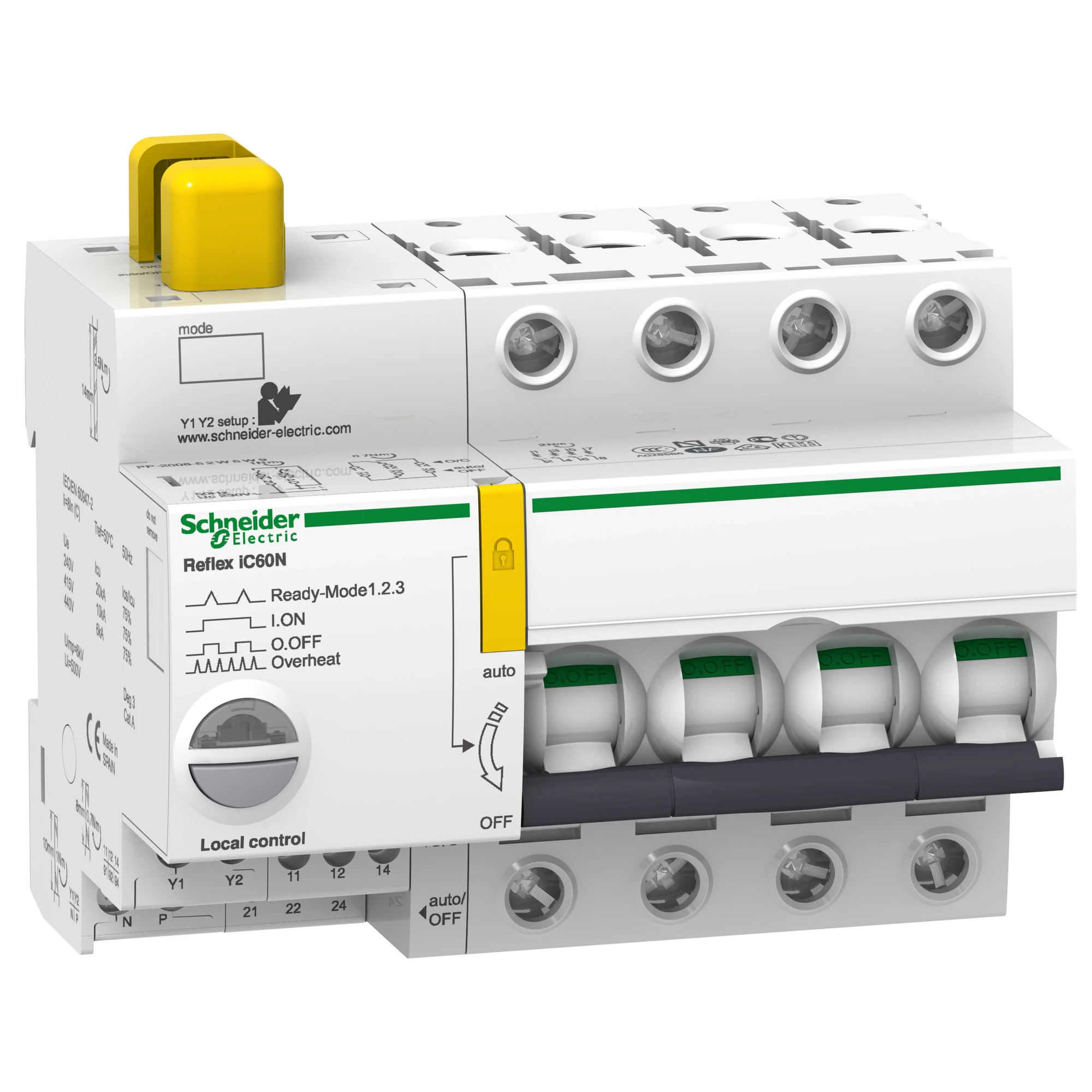 Schneider Electric A9C61416 Reflex iC60N Ti24 16A 4P B, Remotely Controllable Circuit Breaker (img_001) Schneider Electric A9C61416 Reflex iC60N Ti24 16A 4P B, Remotely Controllable Circuit Breaker (img_001)