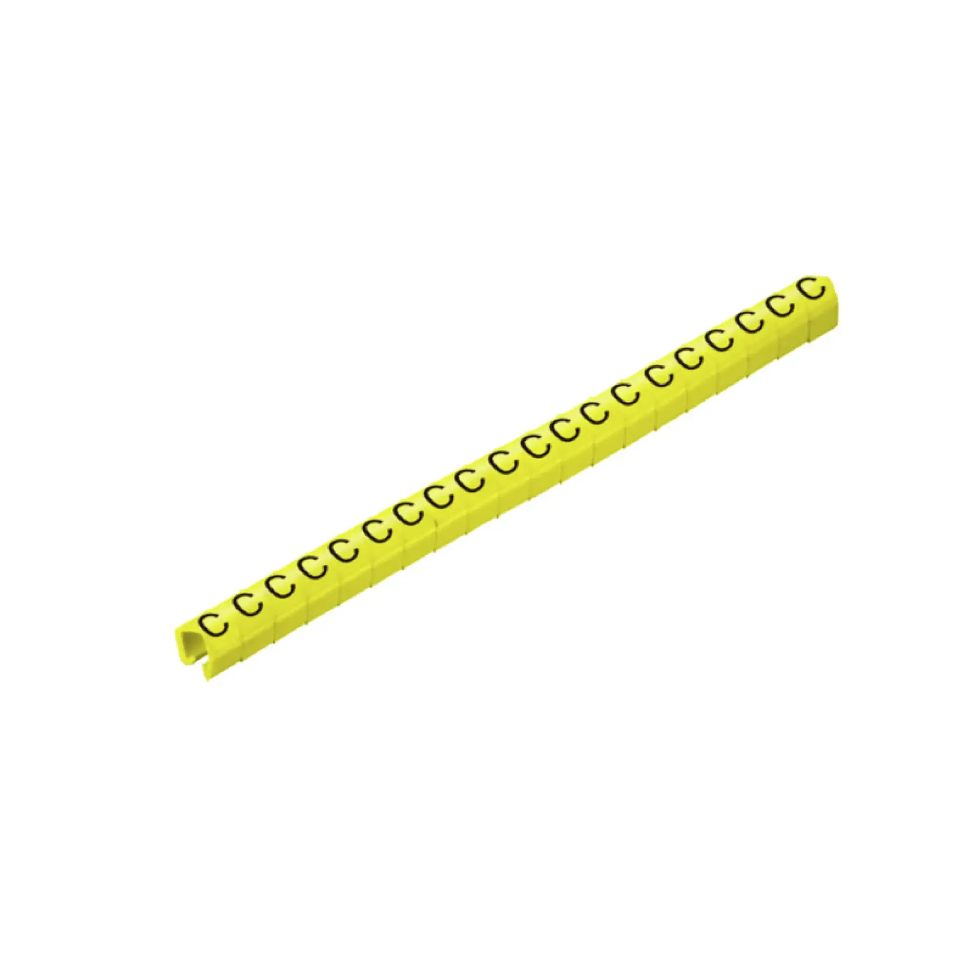 Weidmüller 0648101657 Cable coding system, yellow, Conductor O.D.:3 - 4 mm, Upper-case letters, PVC, soft, without Cadmium, -30...80 °C (img_001)