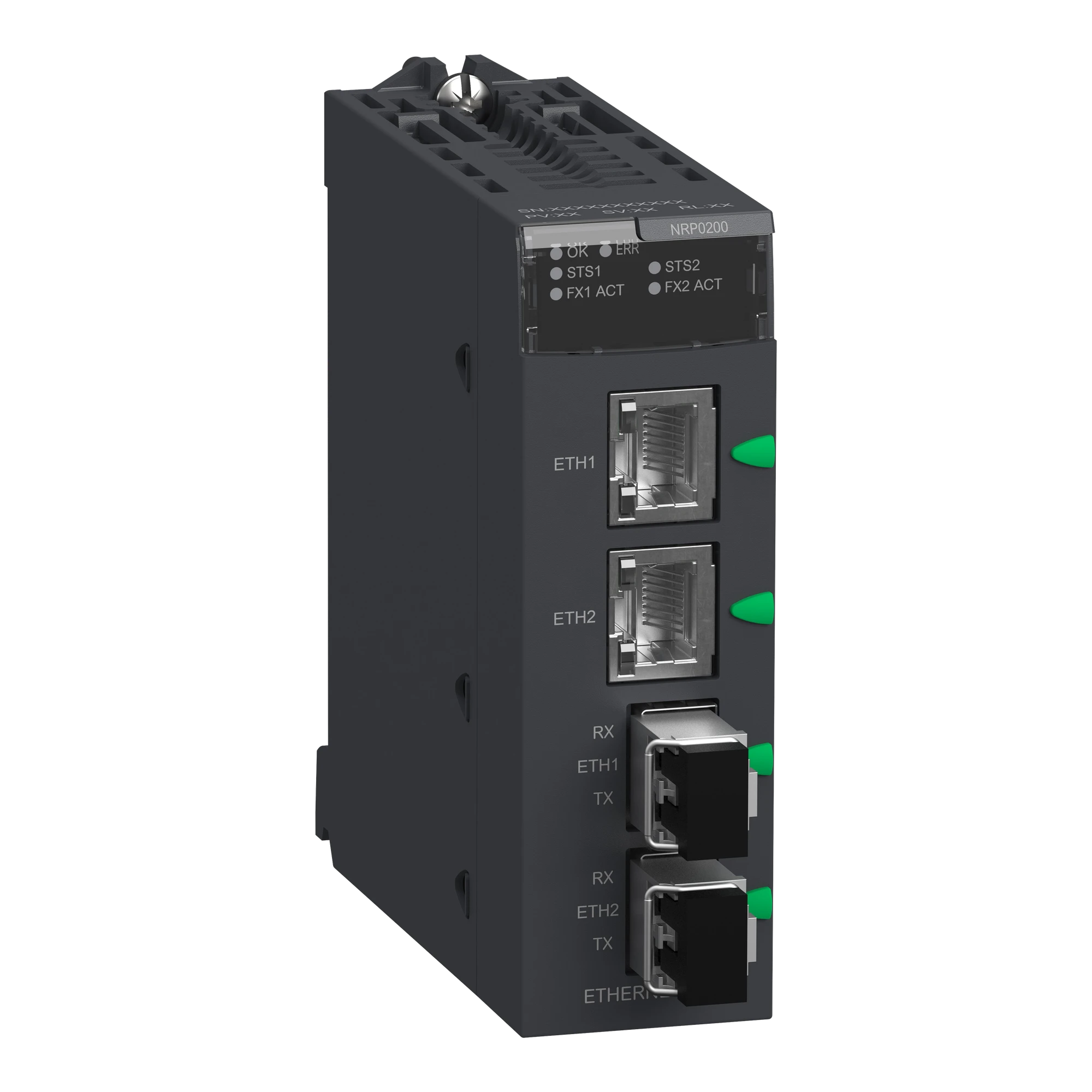 Schneider Electric BMXNRP0200C Modicon X80 Fiber Optic Converter 2 Channels 100Base-TX to FX MM/LC, Protective Coating (img_001) Schneider Electric BMXNRP0200C Modicon X80 Fiber Optic Converter 2 Channels 100Base-TX to FX MM/LC, Protective Coating (img_001)