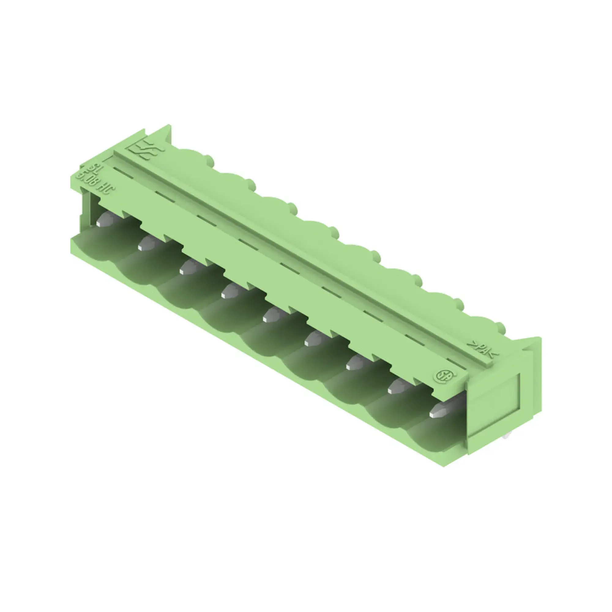 Weidmüller 1409340000 PCB connector (board connection), 320 V, 24 A, Pitch in mm: 5.08, Number of poles: 9, THT solder connection, Box (img_001)