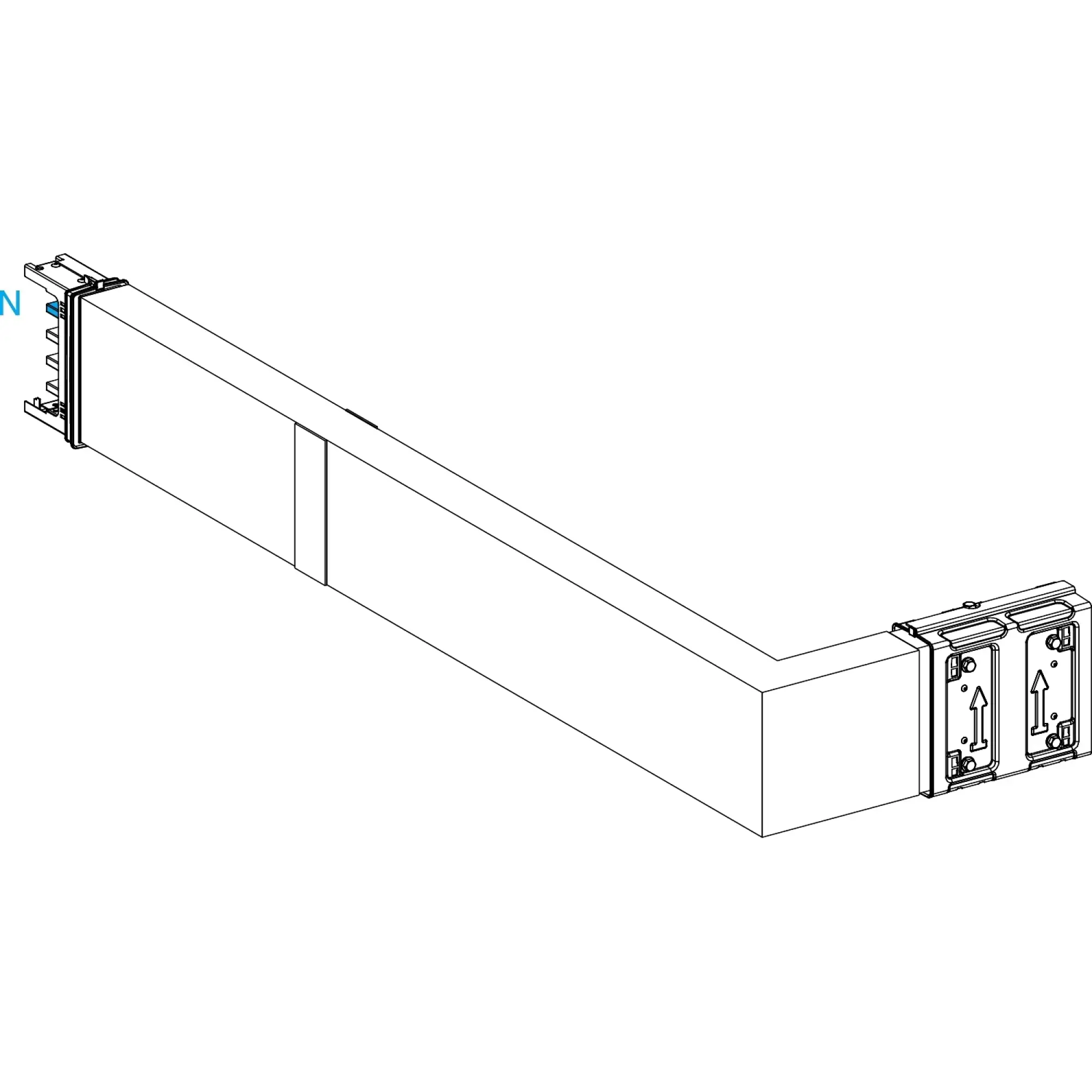 Schneider Electric KSA400DLR41F KSA Angled Element, 400A, Upright, Selectable Length, Fire Barrier (img_002)