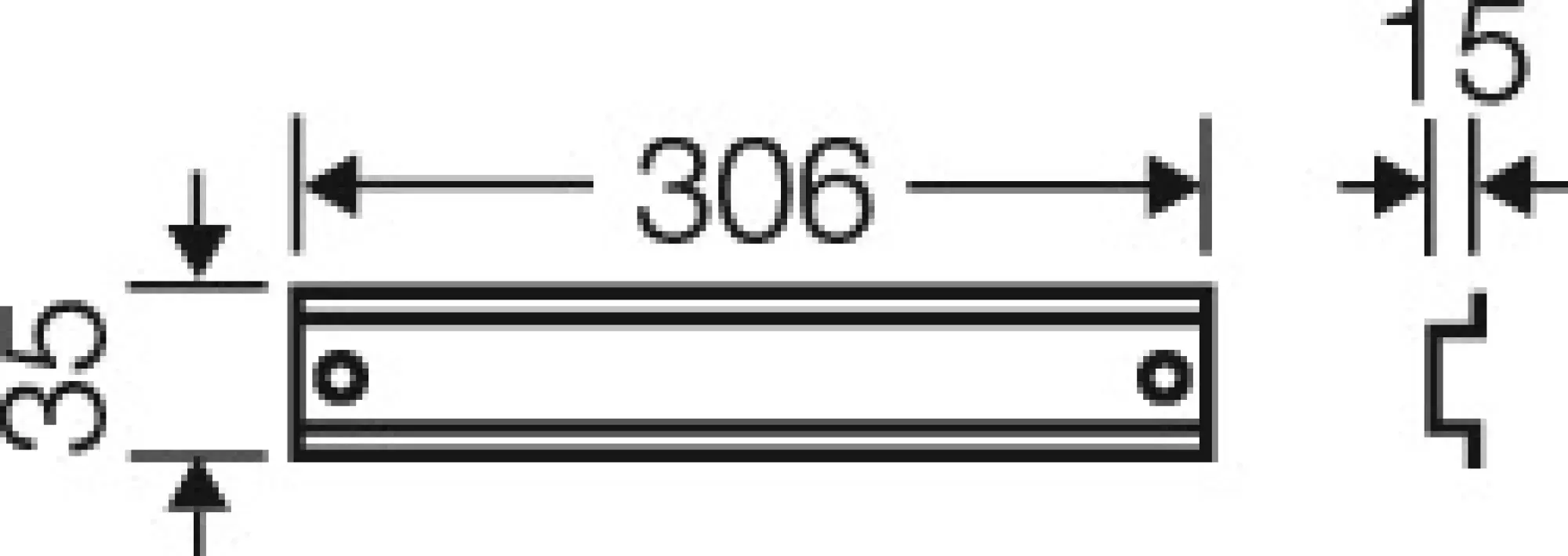 Hensel 68000045 ENYSTAR-Tragschiene, Hutprofil 35 mm, 306 mm lang FP TS 36 (img_002) Hensel 68000045 ENYSTAR-Tragschiene, Hutprofil 35 mm, 306 mm lang FP TS 36 (img_002)