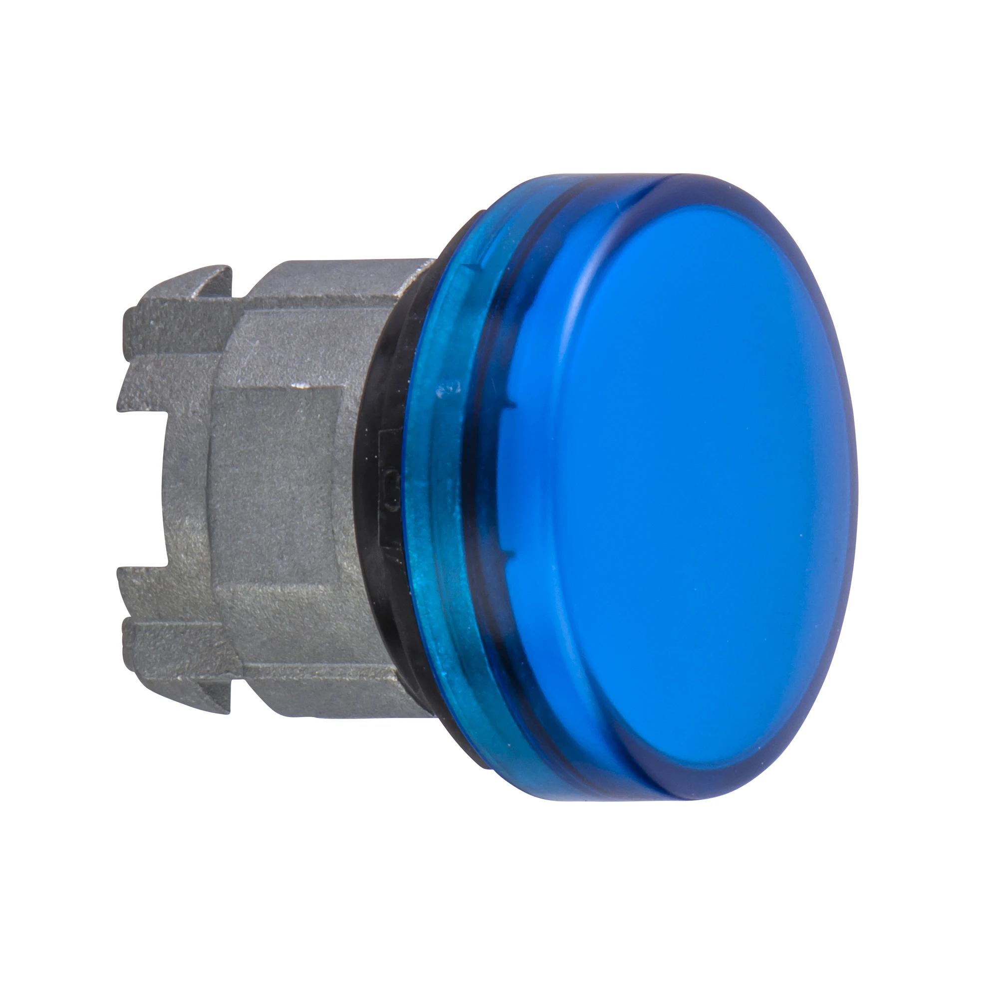 Schneider Electric ZB4BV06 Pilot light, front element, Harmony XB4, metal, 22mm, blue, for incandescent lamp BA9s, smooth dome (img_001)