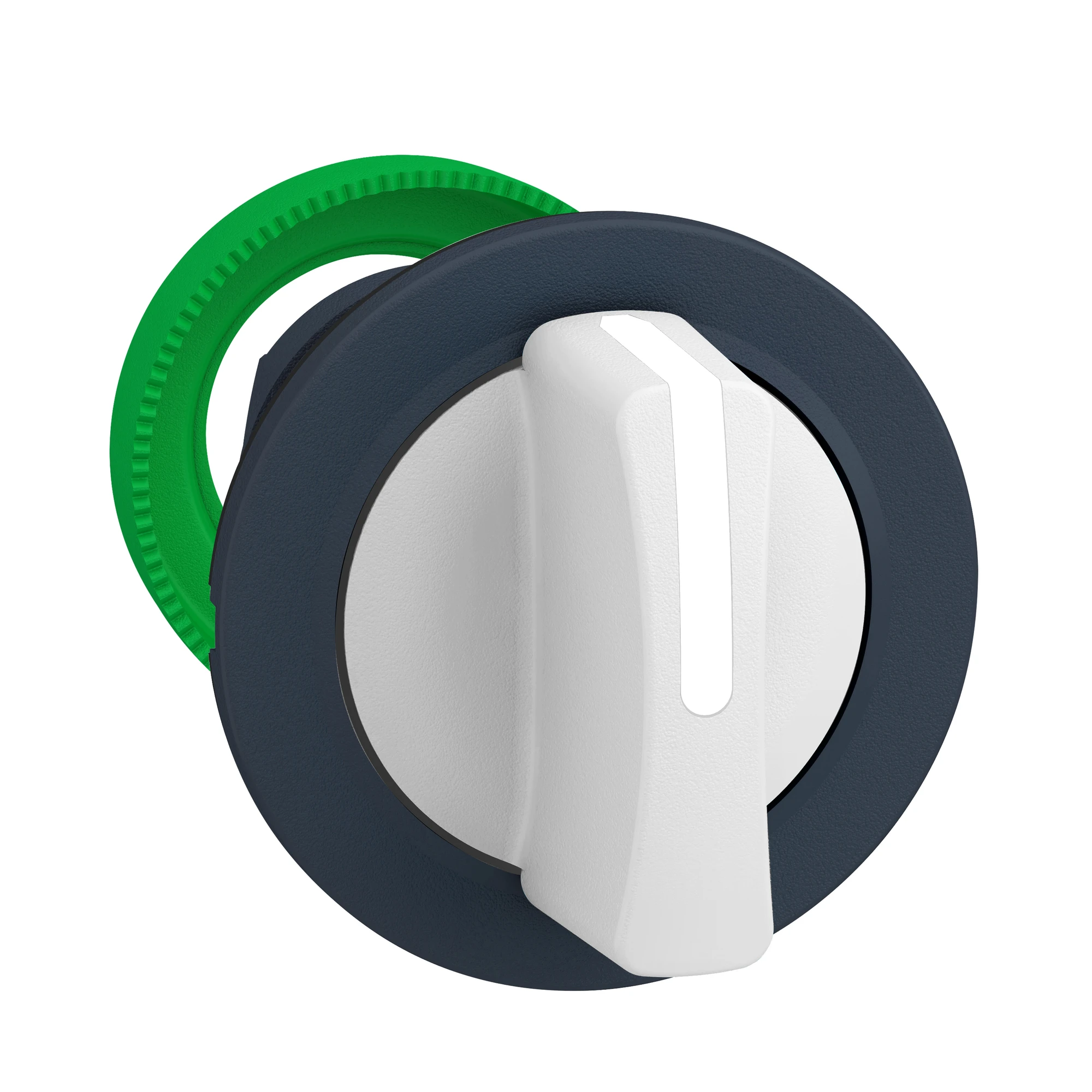 Schneider Electric ZB5FD301 Selector Switch, Front Element, Harmony XB5F, Plastic, 30mm, White, 3 Positions, Latching (img_001)