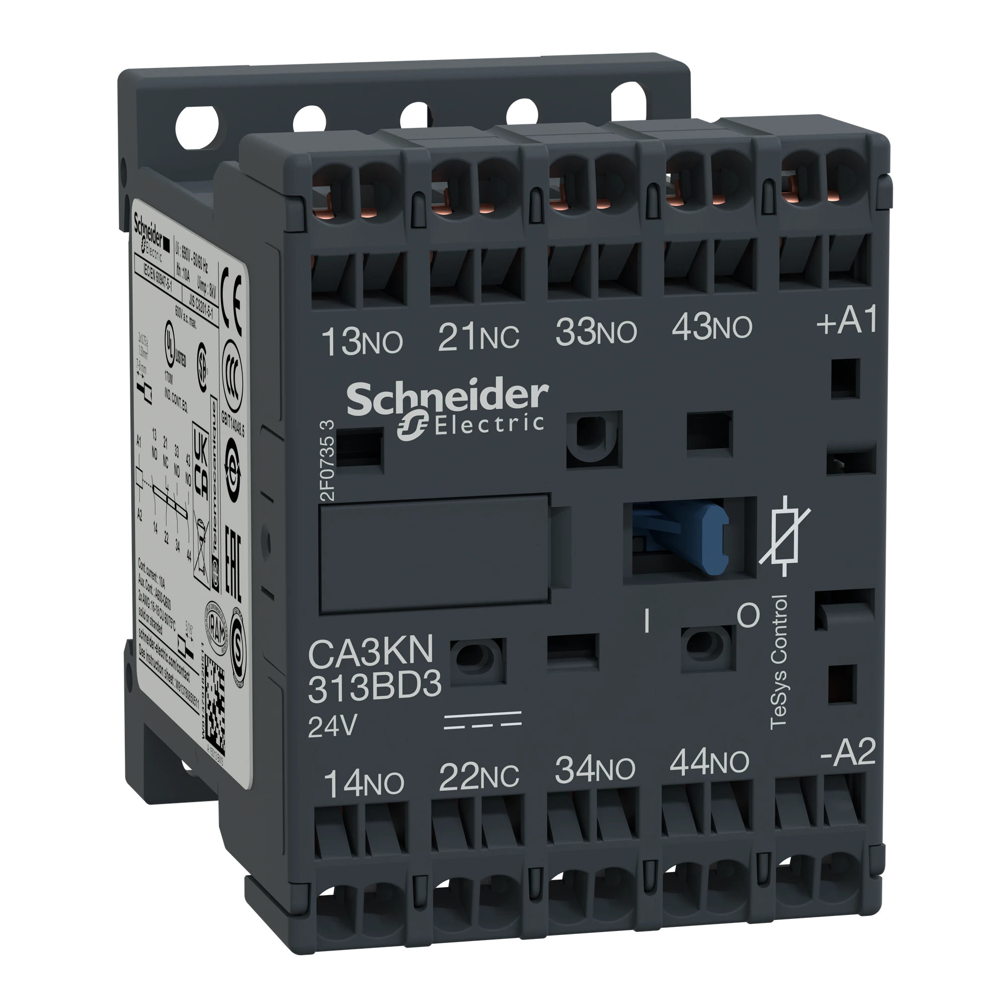 Schneider Electric CA3KN313BD3 Auxiliary contactor, 3S+1NC, 24V DC with diode (img_001) Schneider Electric CA3KN313BD3 Auxiliary contactor, 3S+1NC, 24V DC with diode (img_001)