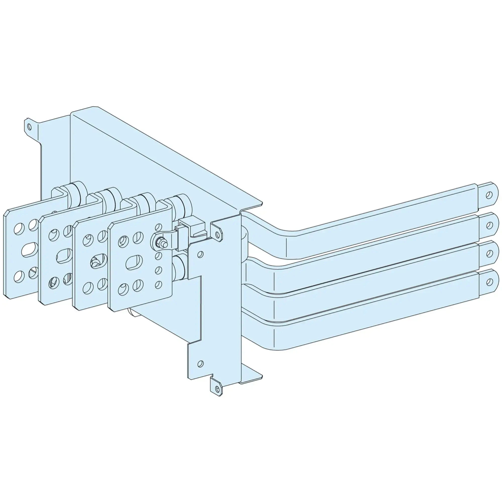 Schneider Electric LVS04426 PrismaSeT-P, Connection Extension, ComPacT NSX/NSX Vigi100-250 4-pole, Toggle, Fixed Mount, Horizontal (img_002) Schneider Electric LVS04426 PrismaSeT-P, Connection Extension, ComPacT NSX/NSX Vigi100-250 4-pole, Toggle, Fixed Mount, Horizontal (img_002)