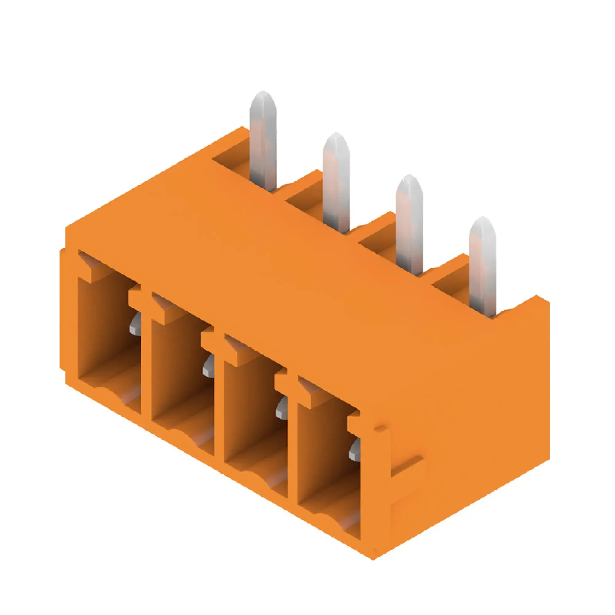 Weidmüller 1037520000 PCB connector (board connection), 160 V, 17.5 A, Pitch in mm: 3.81, Number of poles: 4, THT solder connection, Box (img_001)