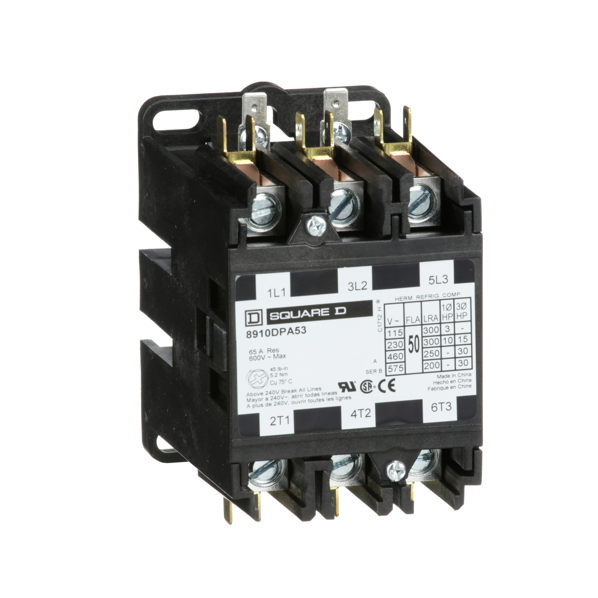 Schneider Electric 8910DPA53V02 CONTACTOR 600VAC 50AMP DPA+OPTIONS (img_001) Schneider Electric 8910DPA53V02 CONTACTOR 600VAC 50AMP DPA+OPTIONS (img_001)