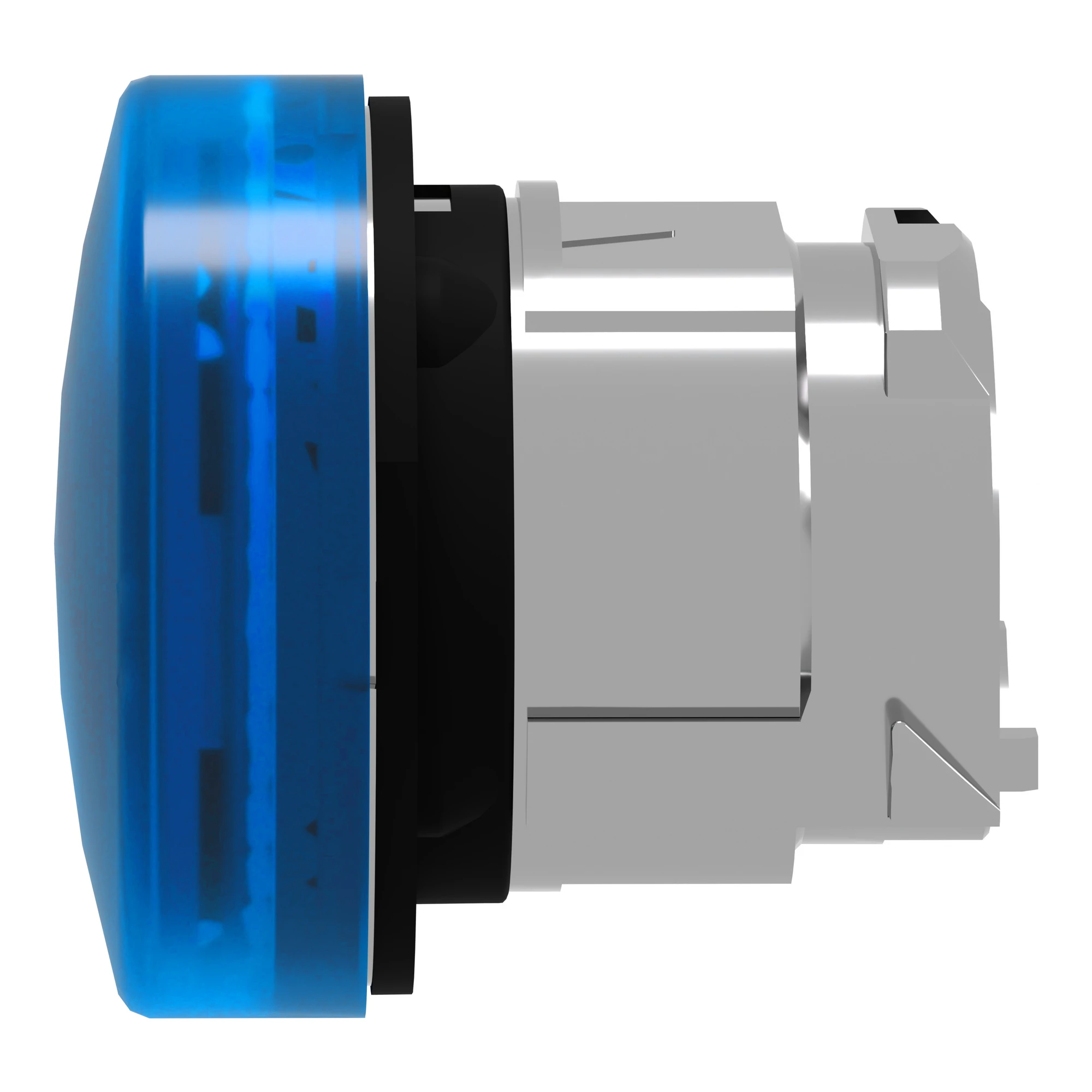 Schneider Electric ZB4BV063S Pilot light, front element, Harmony XB4, metal, 22mm, blue, for universal LED, knurled dome (img_005)