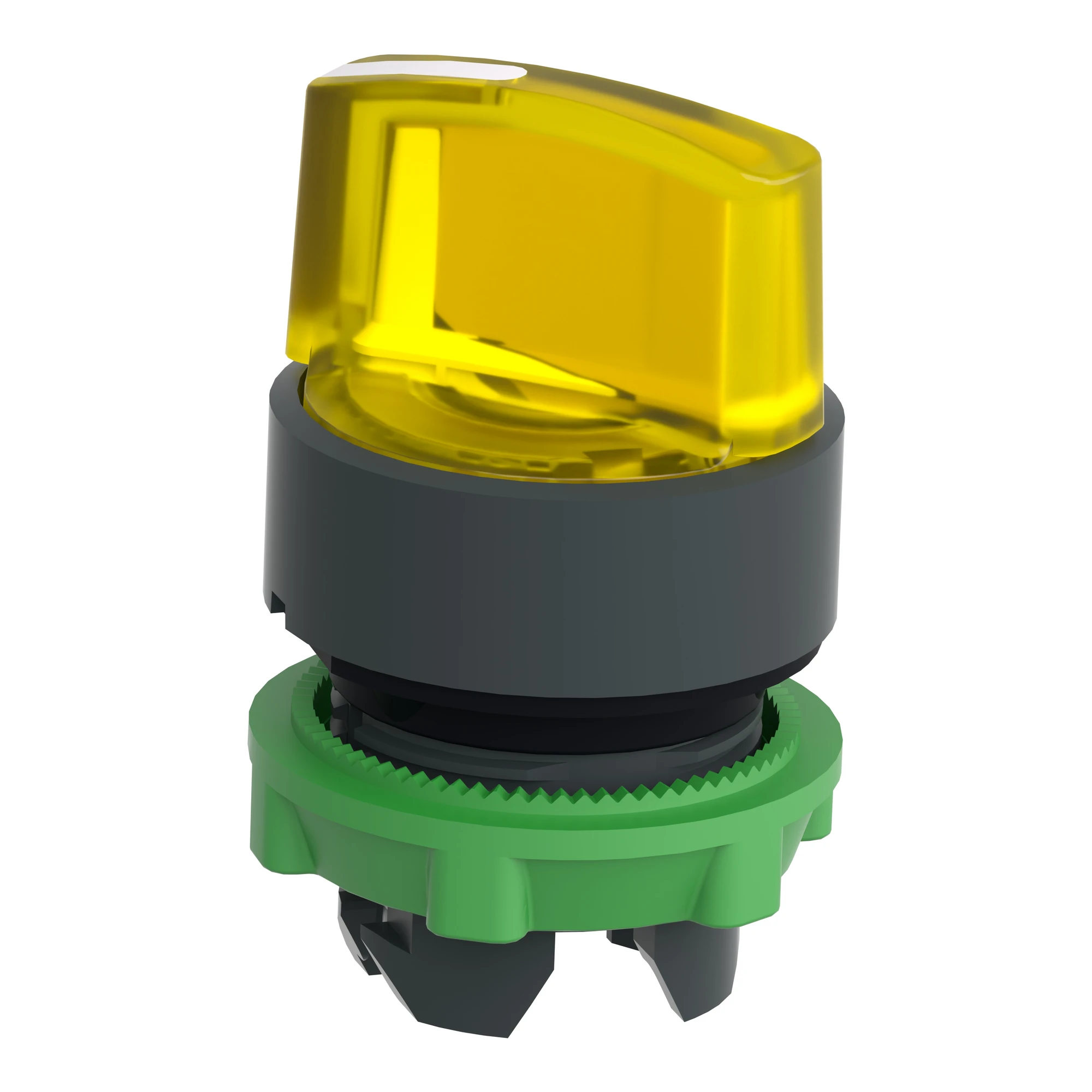 Schneider Electric ZB5AK1283 Illuminated selector switch, front element, Harmony XB5, plastic, 22mm yellow, for universal LED, 2 positions, latching (img_007)