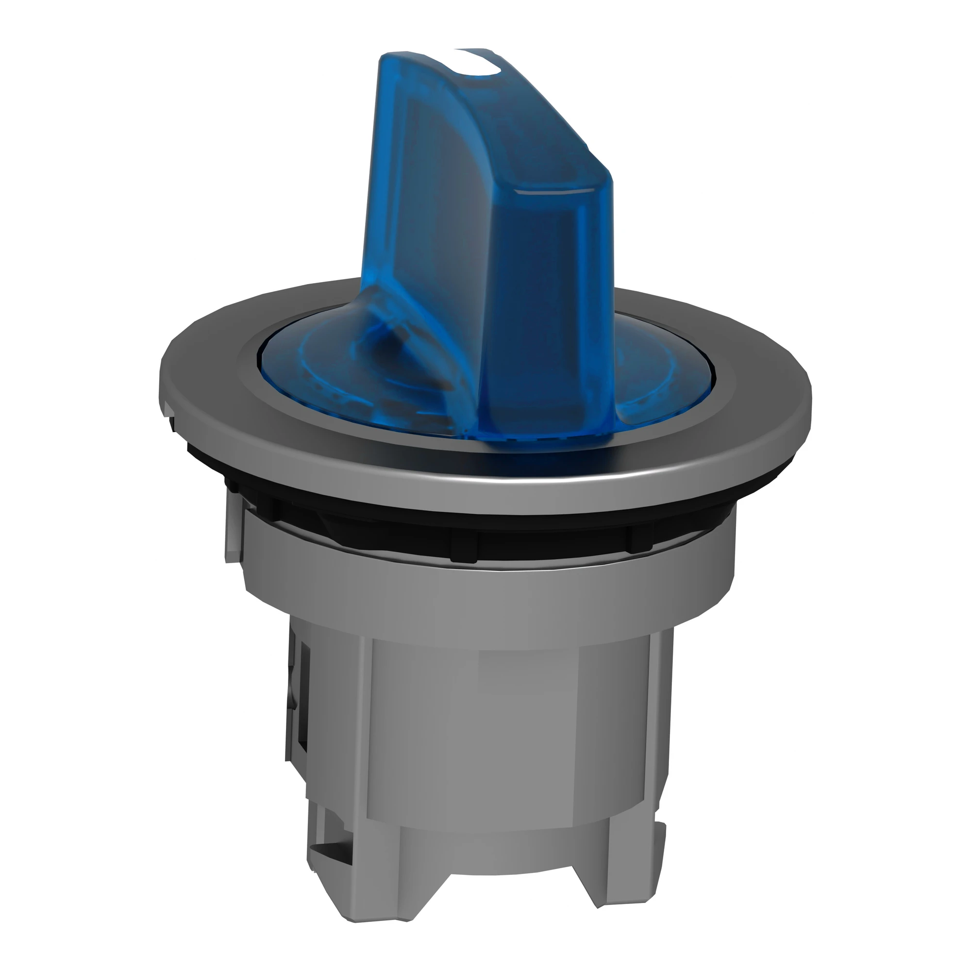Schneider Electric ZB4FK1563 Illuminated selector switch, front element, Harmony XB4F, metal, 30mm, blue, for universal LED, 3 positions, center detent (img_007)