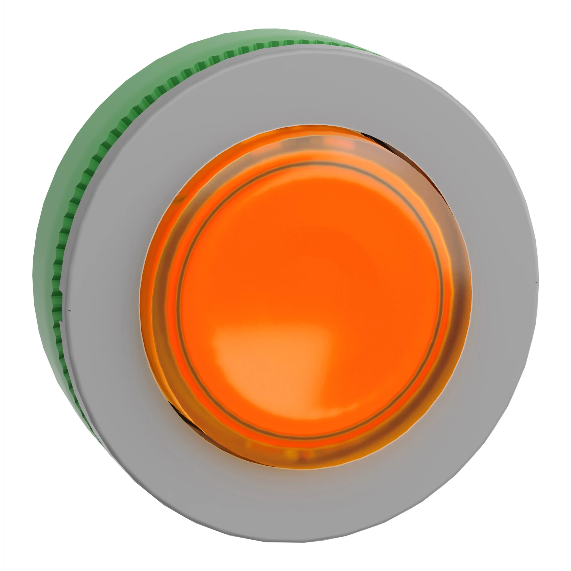 Schneider Electric ZB5FW153C0 Illuminated Pushbutton, Front Element, Harmony XB5F, Plastic, 30mm, Light Grey, Orange, Projecting, for Universal LED (img_001)