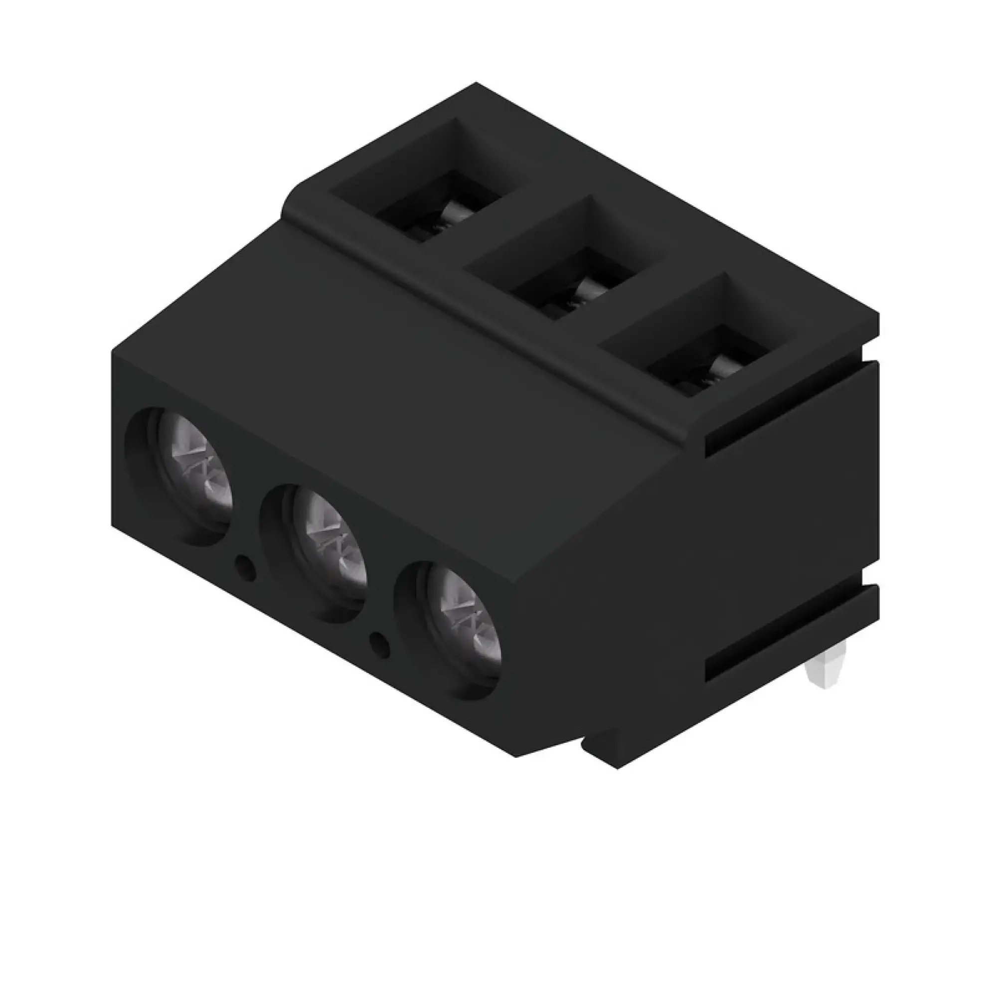 Weidmüller 1716050000 PCB terminal, 320 V, 17.5 A, Pitch in mm: 5.08, 2.5 mm², Number of poles: 3, Clamping yoke connection, THT solder connection, 180°, Box (img_001)