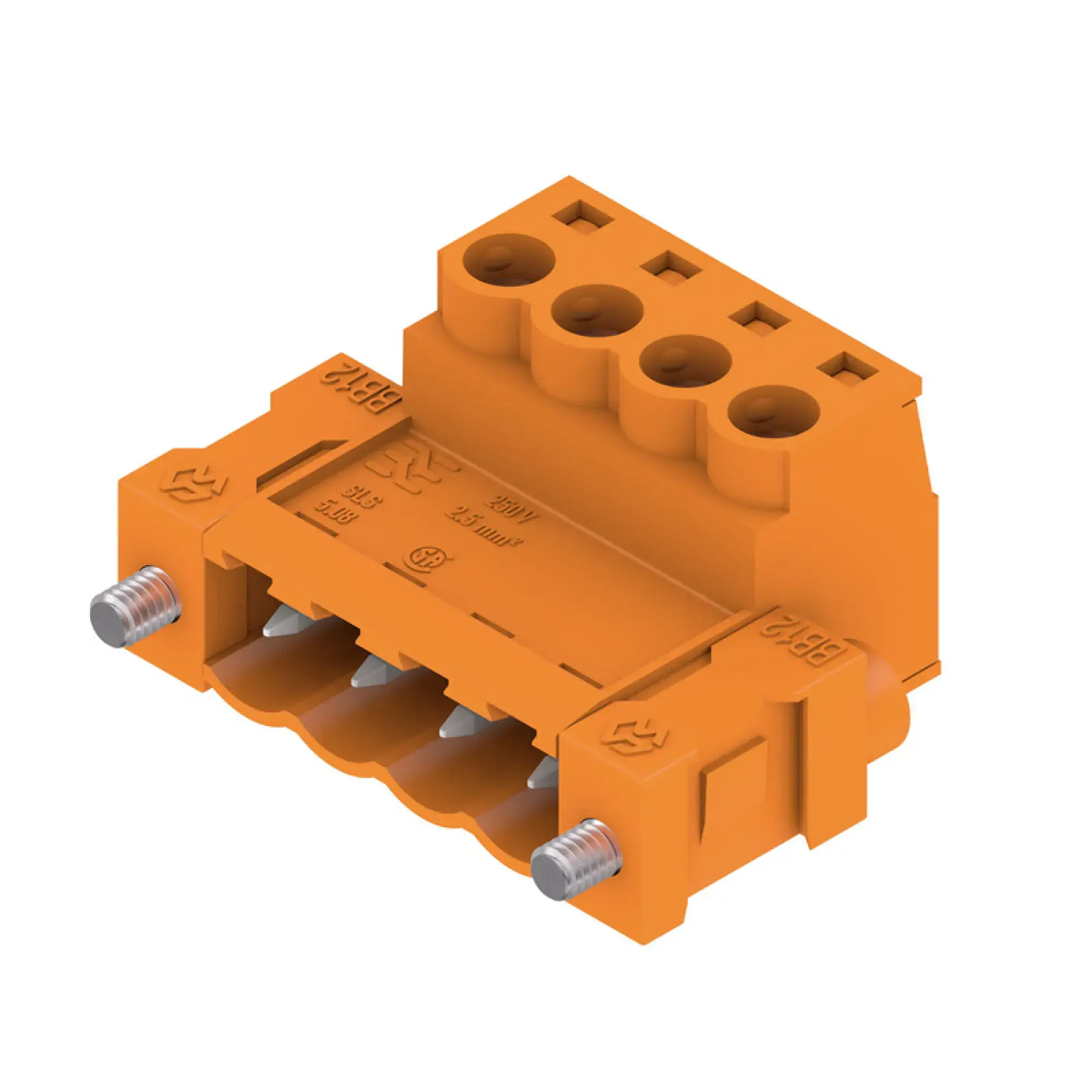 Weidmüller 1846230000 PCB connector (wire connection), 320 V, 21.5 A, Pitch in mm: 5.08, 3.31 mm², Number of poles: 4, Clamping yoke connection, Box (img_001)