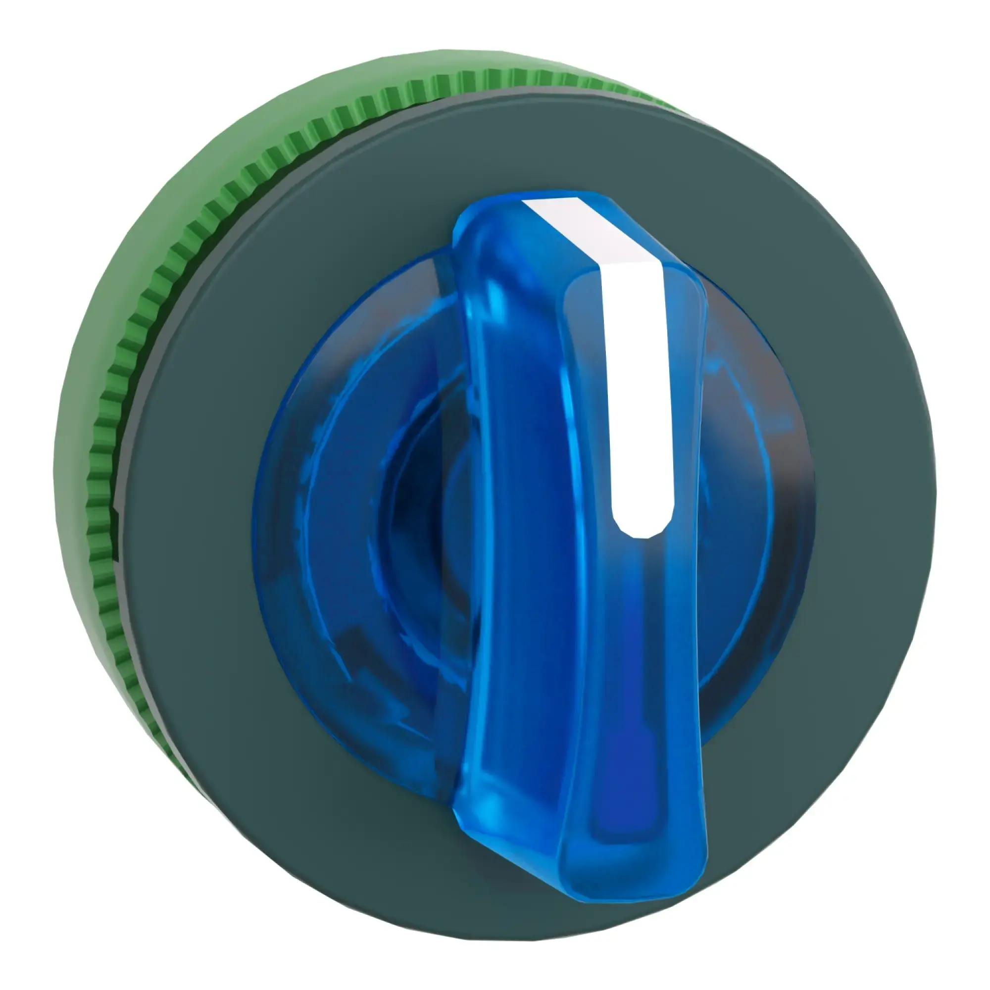 Schneider Electric ZB5FK1863 Illuminated selector switch, front element, Harmony XB5F, plastic, 30mm, blue, for universal LED, 3 positions, momentary (img_008)