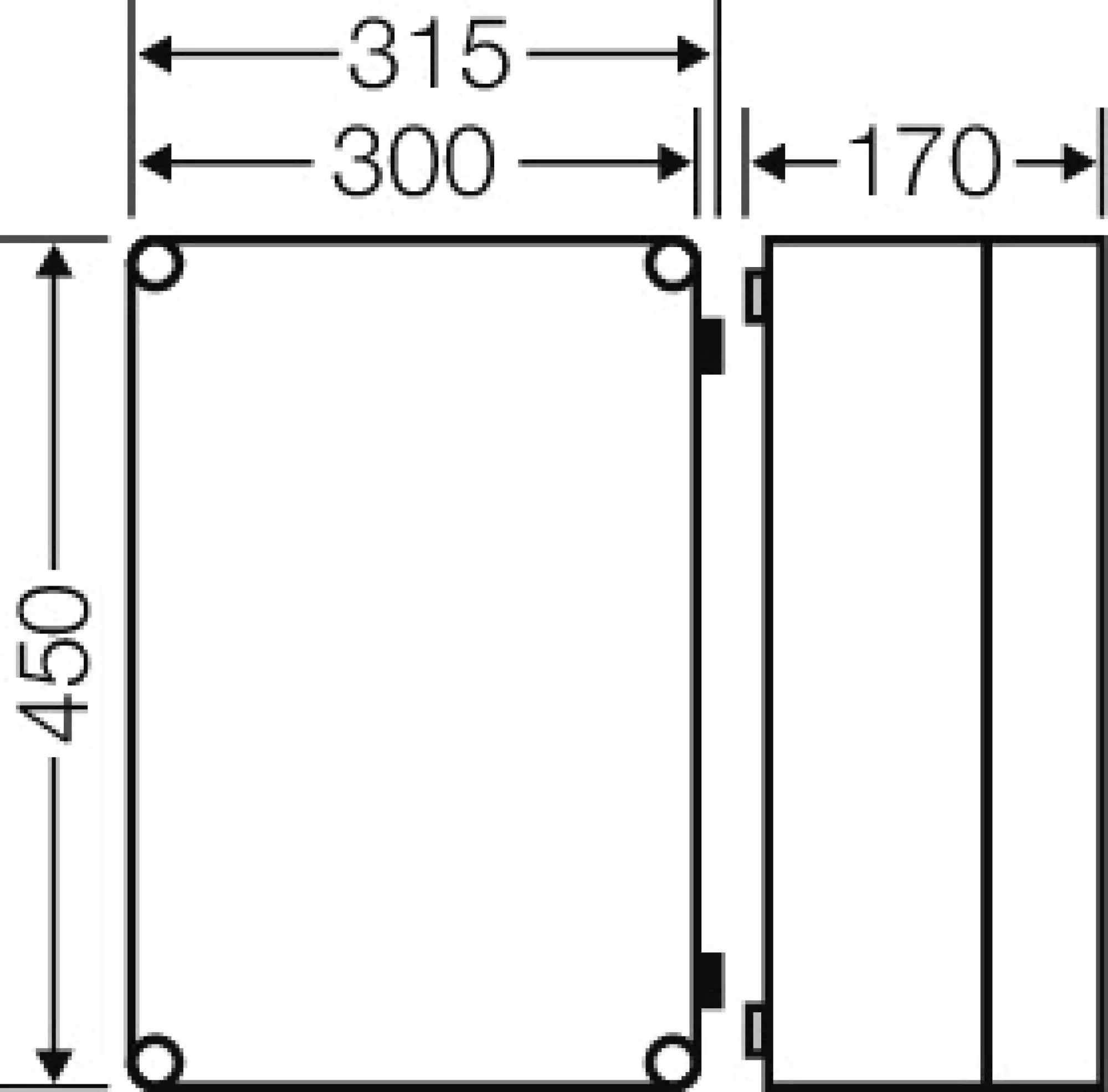 Hensel 20001049 Mi-Einzelleergehäuse, Einbaumaße 275x425x146mm, transparenter Deckel Mi 9300 (img_002)