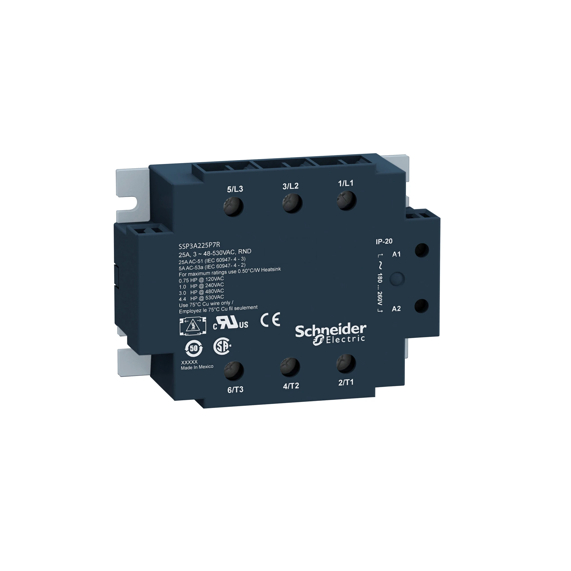 Schneider Electric SSP3A250B7 Semiconductor Relay, 48-530 VAC, 3x 50 A, Zero Voltage, I: 18-36 VAC (img_001) Schneider Electric SSP3A250B7 Semiconductor Relay, 48-530 VAC, 3x 50 A, Zero Voltage, I: 18-36 VAC (img_001)