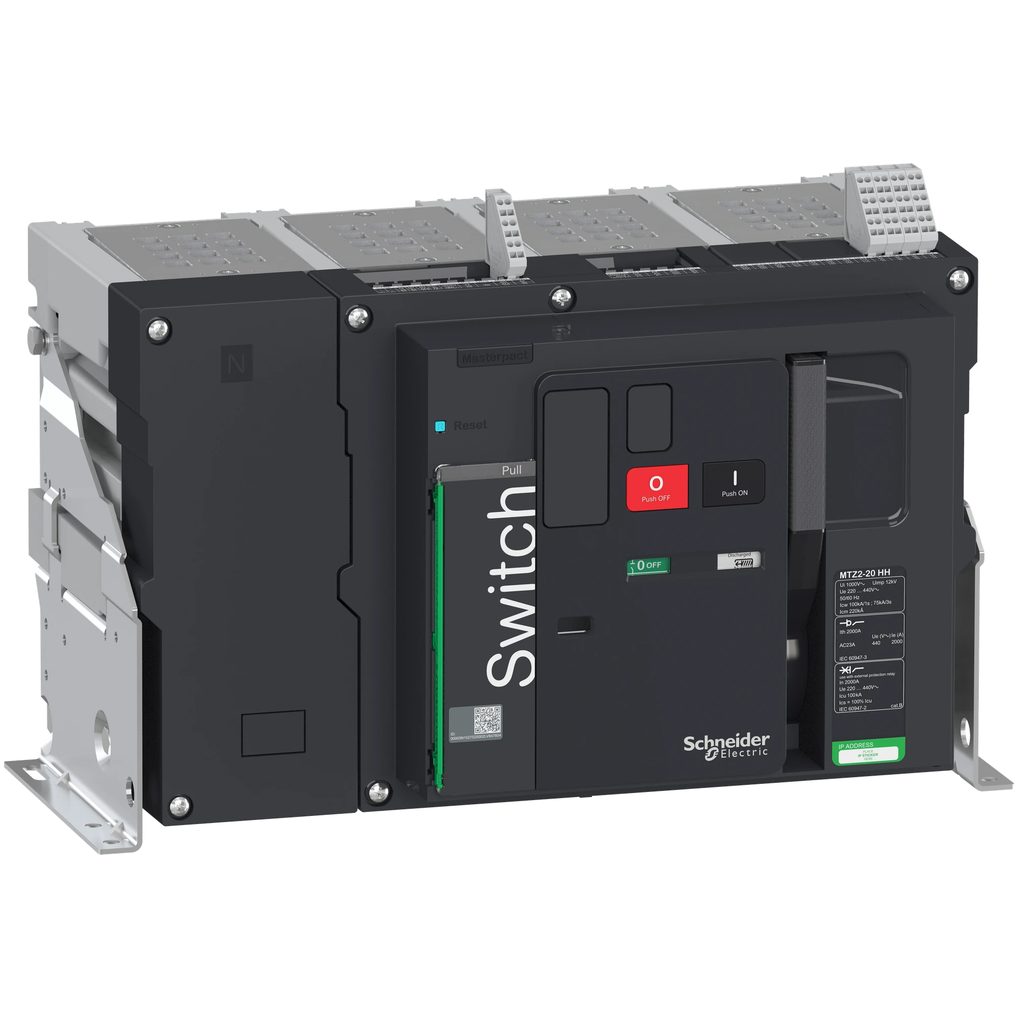 Schneider Electric LV846311 MasterPact MTZ2 2000A HH Icm=220kA/440V 4P Switchgear Fixed Installation Neutral Left (img_001) Schneider Electric LV846311 MasterPact MTZ2 2000A HH Icm=220kA/440V 4P Switchgear Fixed Installation Neutral Left (img_001)