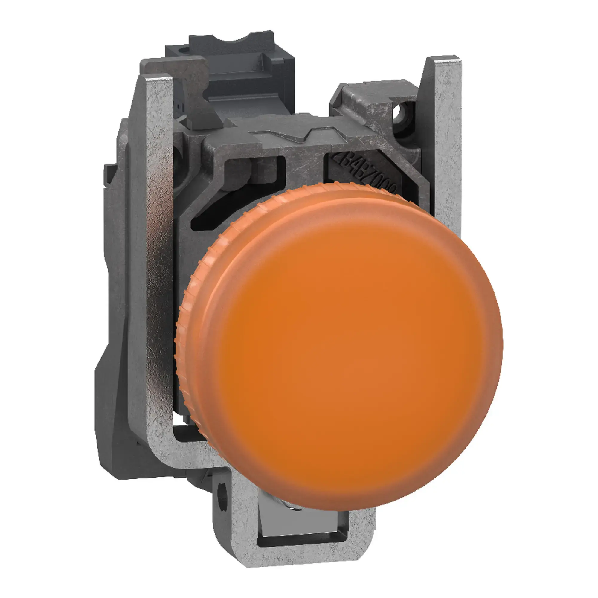 Schneider Electric XB4BVB55 Leuchtmelder, Harmony XB4, Metall, 22mm, orange, universelle LED, glatte Kalotte, 24V ACDC, Push-In (img_001)