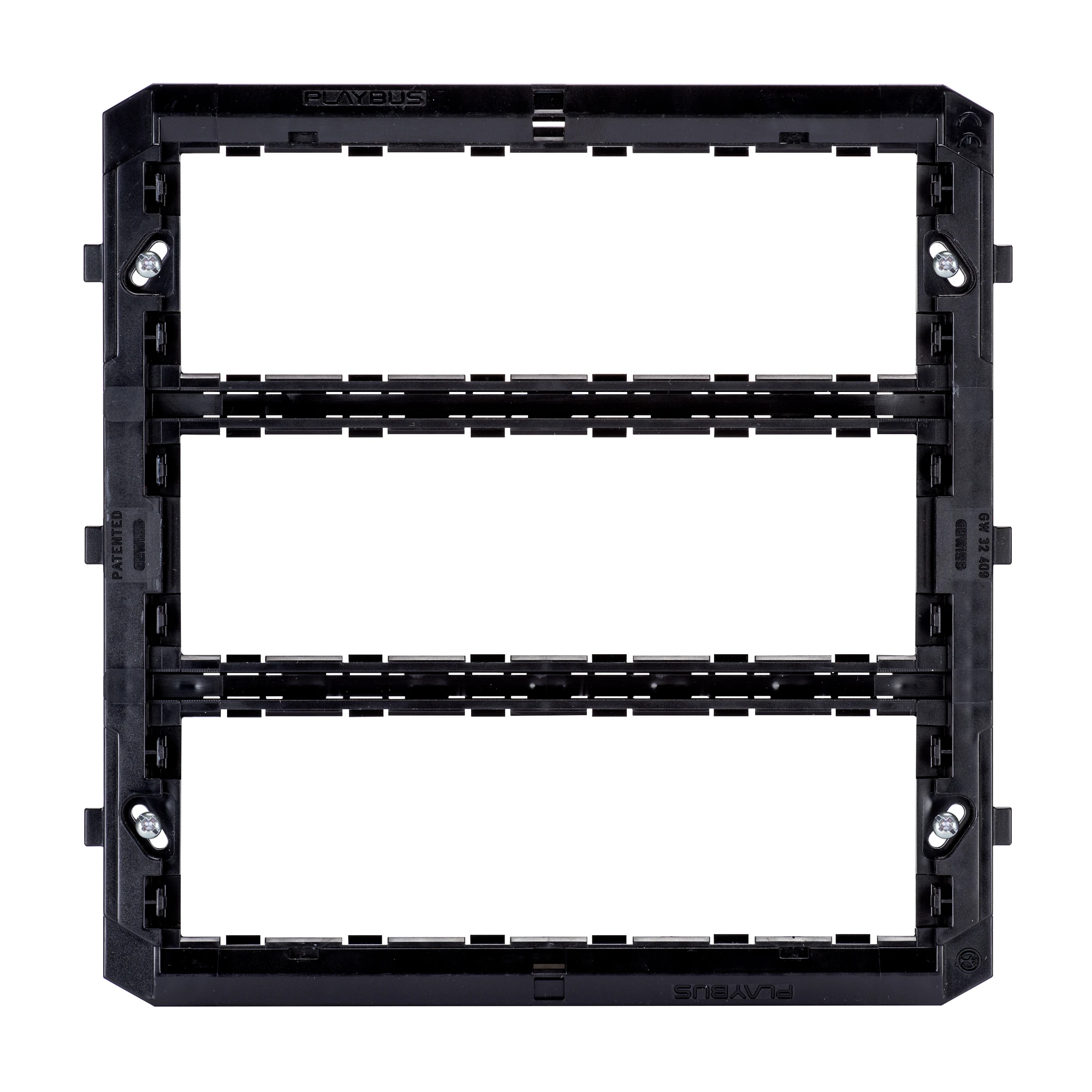 GEWISS GW32409 INSULATING SUPPORTS FOR INSTALLATION OF PLAYBUS/PLAYBUS YOUNG PLATES - 18 GANG (6+6+6 OVERLAPPING) - BLU - PLAYBUS (img_001)