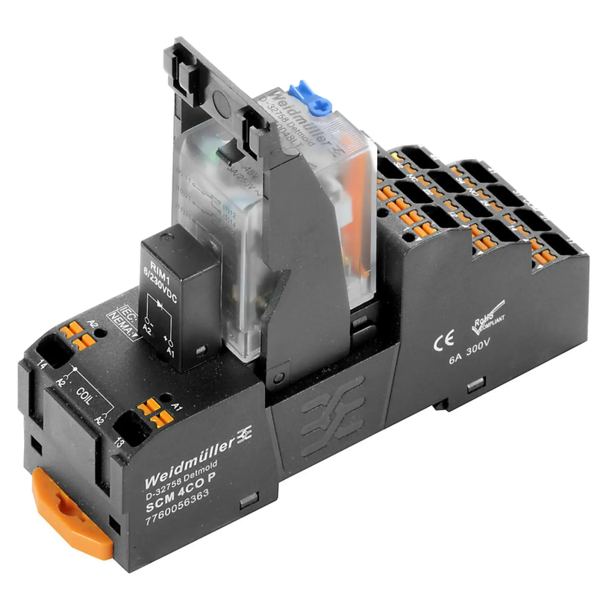 Weidmüller 2576140000 Relay module, 24 V DC, Green LED, 4 CO contact (AgNi flash gold-plated) , 250 V AC, 5 A, PUSH IN (img_001) Weidmüller 2576140000 Relay module, 24 V DC, Green LED, 4 CO contact (AgNi flash gold-plated) , 250 V AC, 5 A, PUSH IN (img_001)