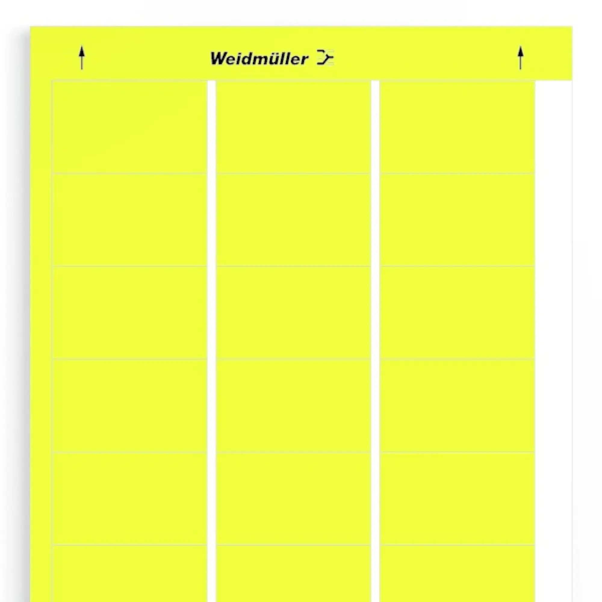 Weidmüller 1686431687 Device marking, Width: 60 mm, Polyester, PVC-free, yellow, Operating temperature range: -40...150 °C (img_001) Weidmüller 1686431687 Device marking, Width: 60 mm, Polyester, PVC-free, yellow, Operating temperature range: -40...150 °C (img_001)
