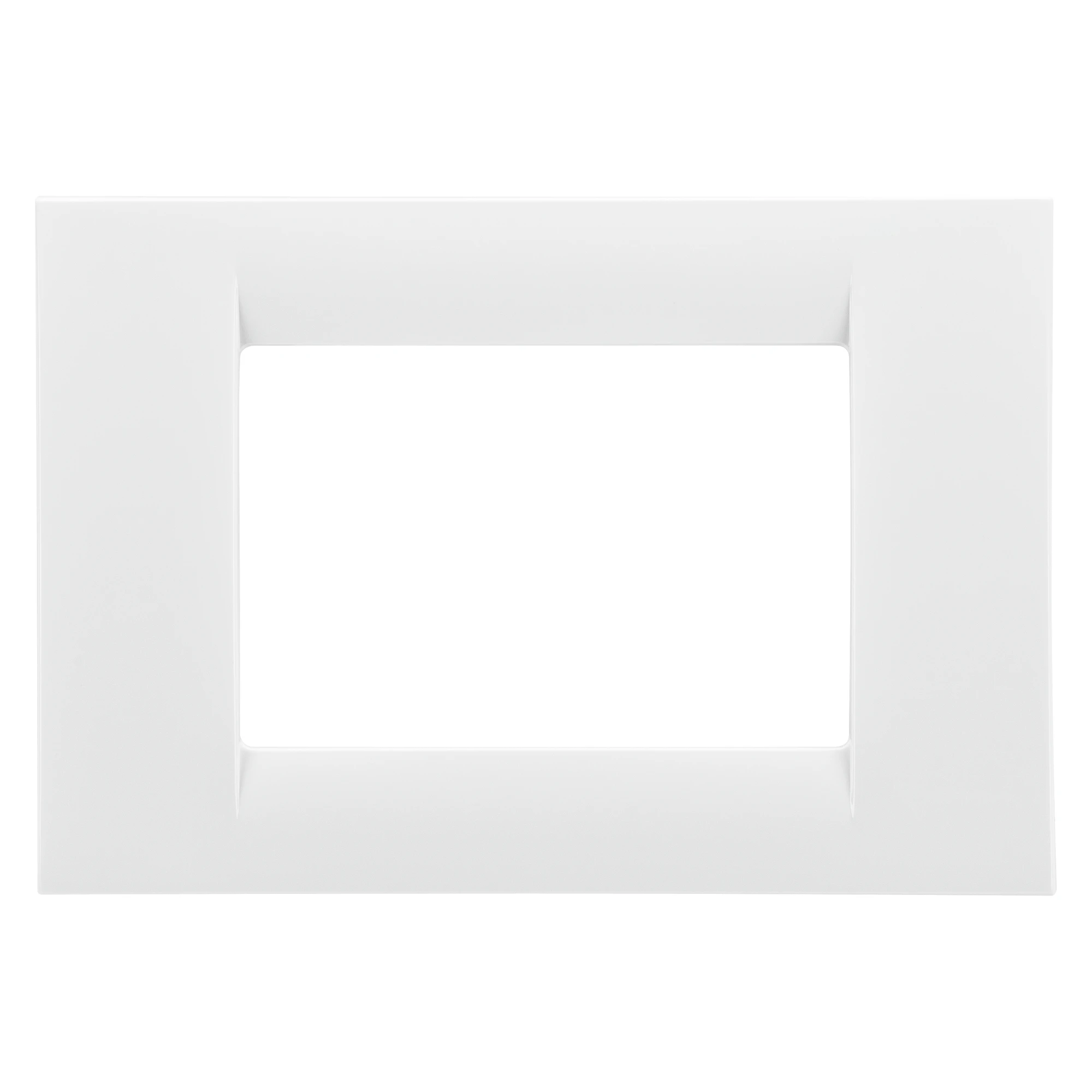 GEWISS GW22103 VIRNA PLATE - IN TECHNOPOLYMER GLOSS FINISHING - 3 GANG - CLOUD WHITE - SYSTEM (img_001)