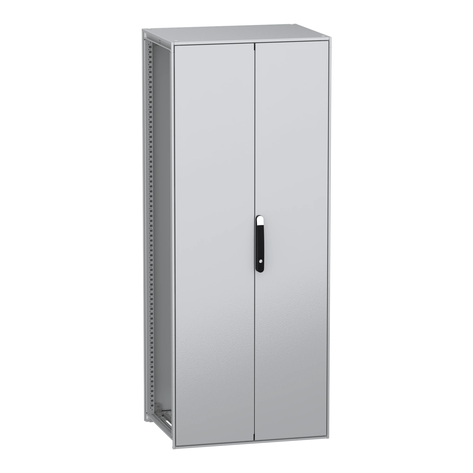 Schneider Electric NSYSFN208602D Floor-standing enclosure, PanelSeT SFN, made of decarbonized steel, without mounting plate, assembled, 2000x800x600mm, 2 doors, IP55 (img_001)