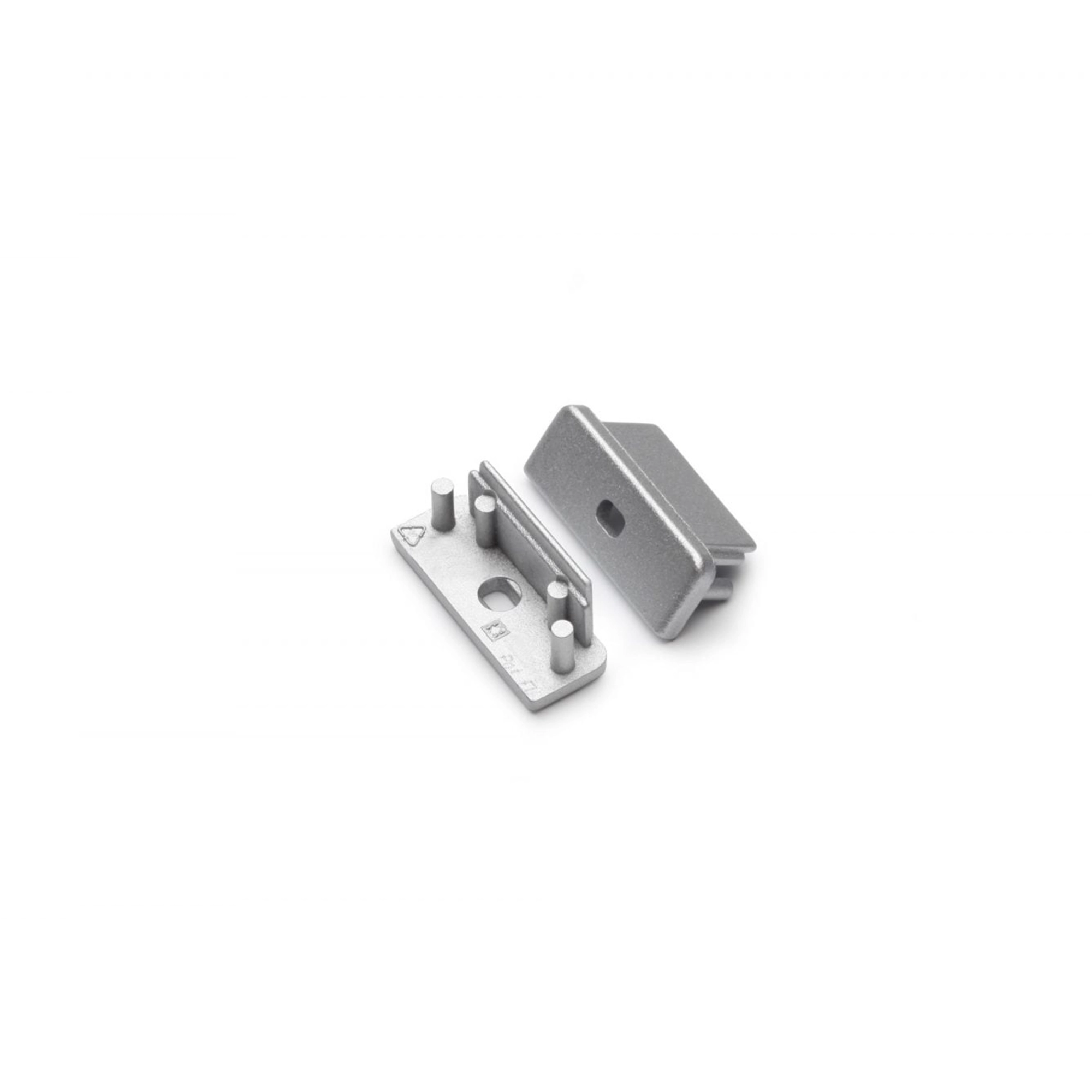WSU Lights Endkappe Mit Kabelöffnung Oberfläche 14mm (2 Stück)