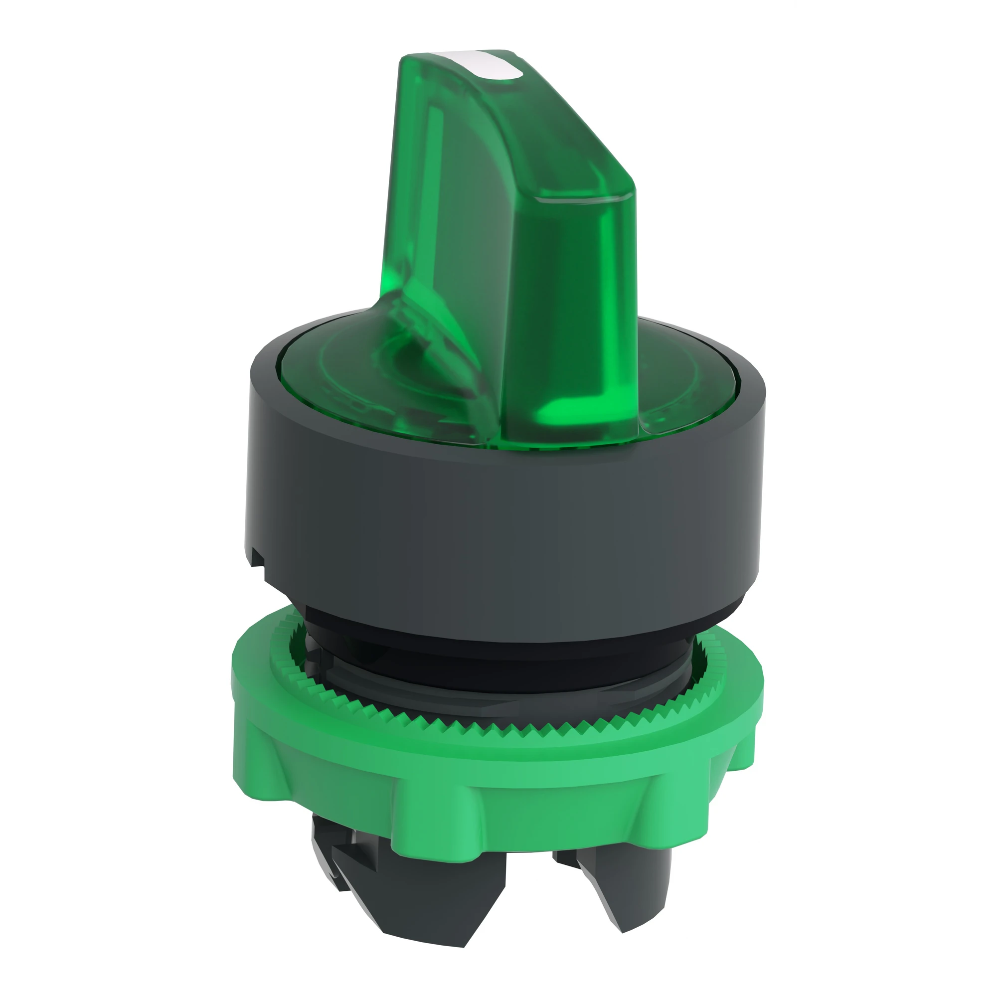 Schneider Electric ZB5AK1333 Pilot light selector switch, front element, Harmony XB5, plastic, 22mm, green, for universal LED, 3 positions, latching (img_005)