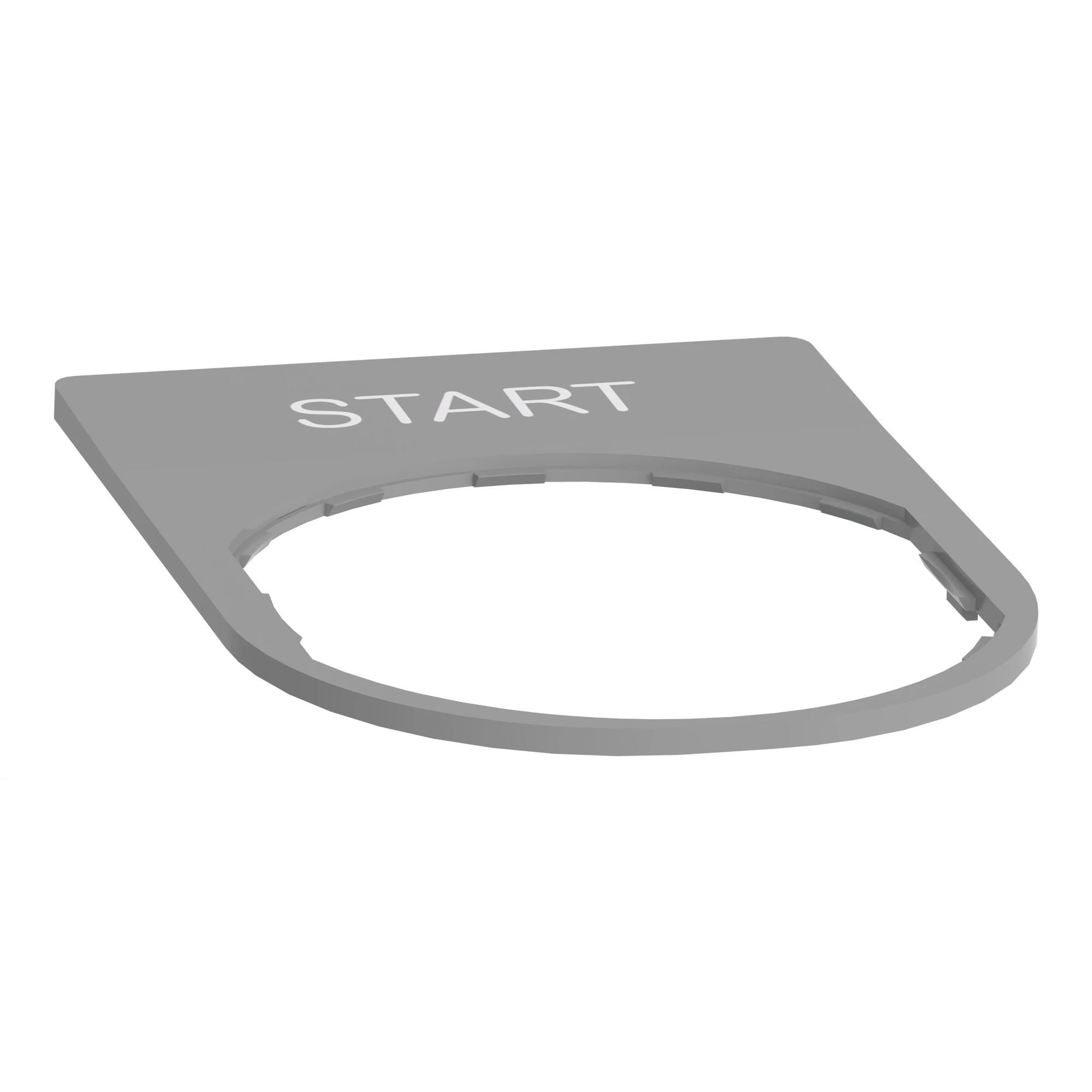 Schneider Electric ZBYP2303C0 Label holder 30x40mm, with labeling START, for Harmony 22mm, in grey (img_005) Schneider Electric ZBYP2303C0 Label holder 30x40mm, with labeling START, for Harmony 22mm, in grey (img_005)