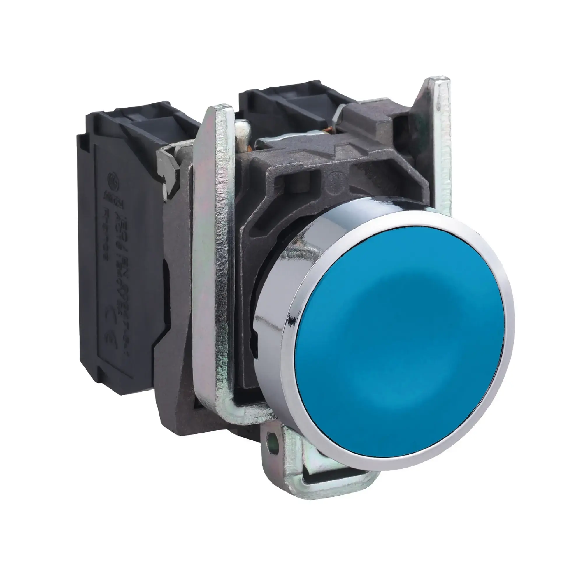 Schneider Electric XB4BA61 Push-button, Harmony XB4, Metal, 22mm, Blue, Unlabelled, Momentary, Screw Terminal, 1NO (img_004)