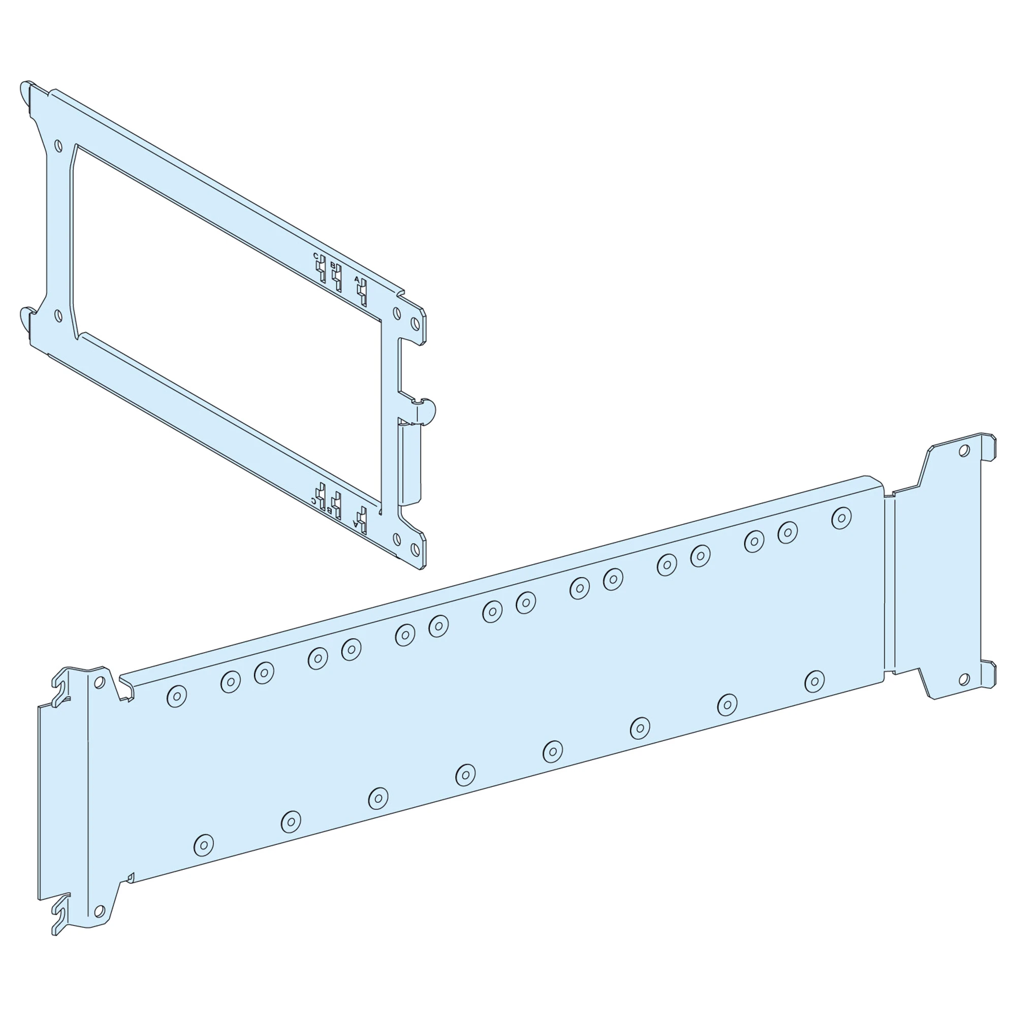 Schneider Electric LVS03556 PrismaSet-P, Mounting plate, 4x FuPact ISFT160 3-pole, vertical, Width=650mm, Height=6 Modules (img_001) Schneider Electric LVS03556 PrismaSet-P, Mounting plate, 4x FuPact ISFT160 3-pole, vertical, Width=650mm, Height=6 Modules (img_001)