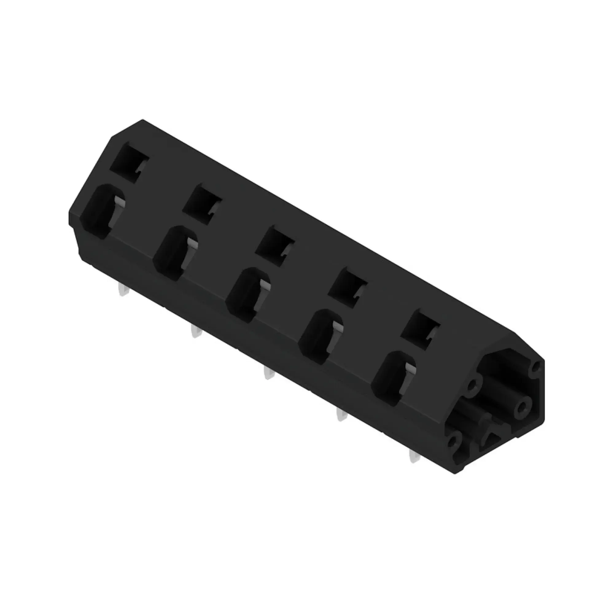 Weidmüller 1953150000 PCB terminal, 1000 V, 24 A, Pitch in mm: 10.00, 2.5 mm², Number of poles: 5, Tension-clamp connection, THT solder connection, 135°, Box (img_001) Weidmüller 1953150000 PCB terminal, 1000 V, 24 A, Pitch in mm: 10.00, 2.5 mm², Number of poles: 5, Tension-clamp connection, THT solder connection, 135°, Box (img_001)