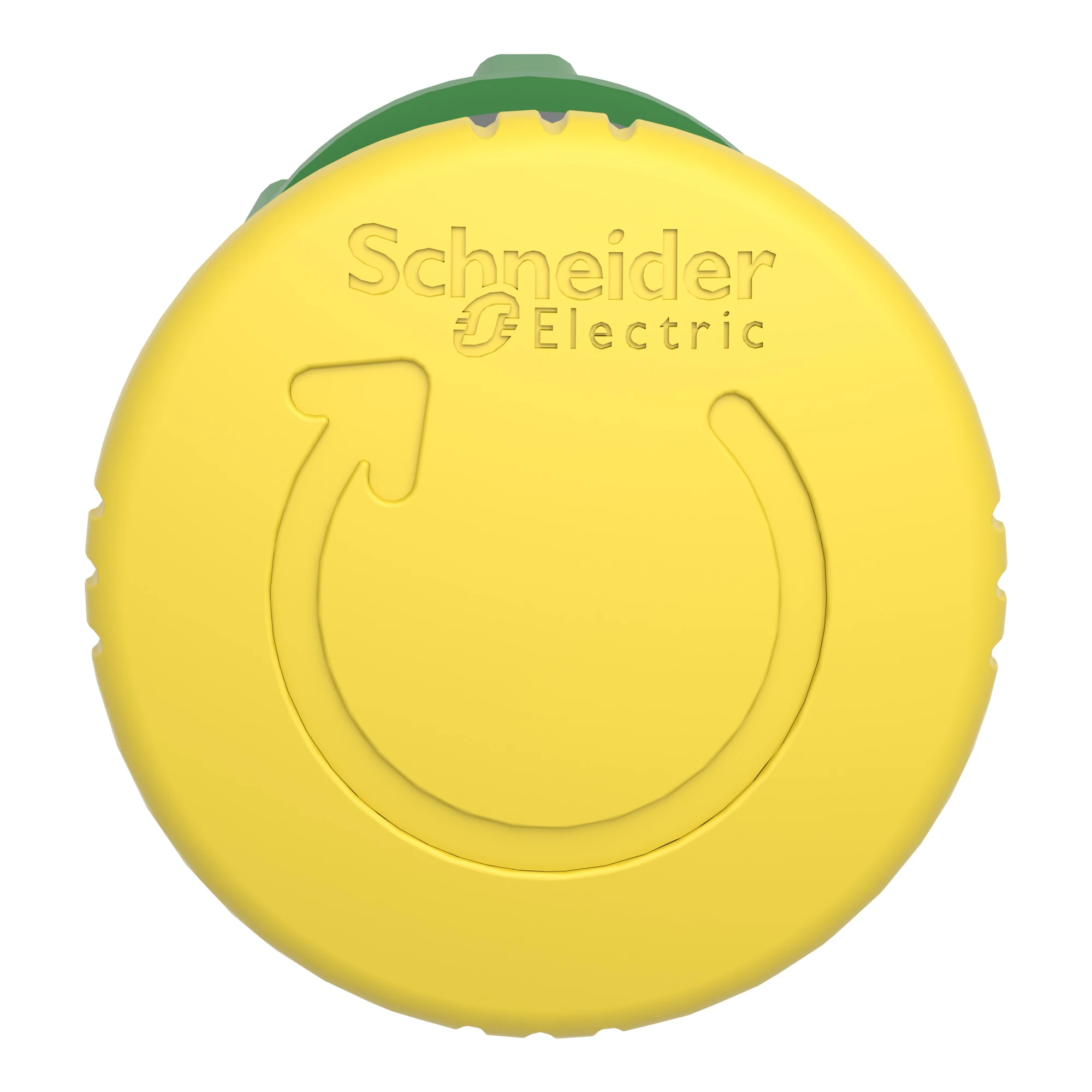 Schneider Electric ZB5AS55 Mushroom push button, front element, Harmony XB5, plastic, 22mm, yellow, mushroom 40mm, twist release (img_005)