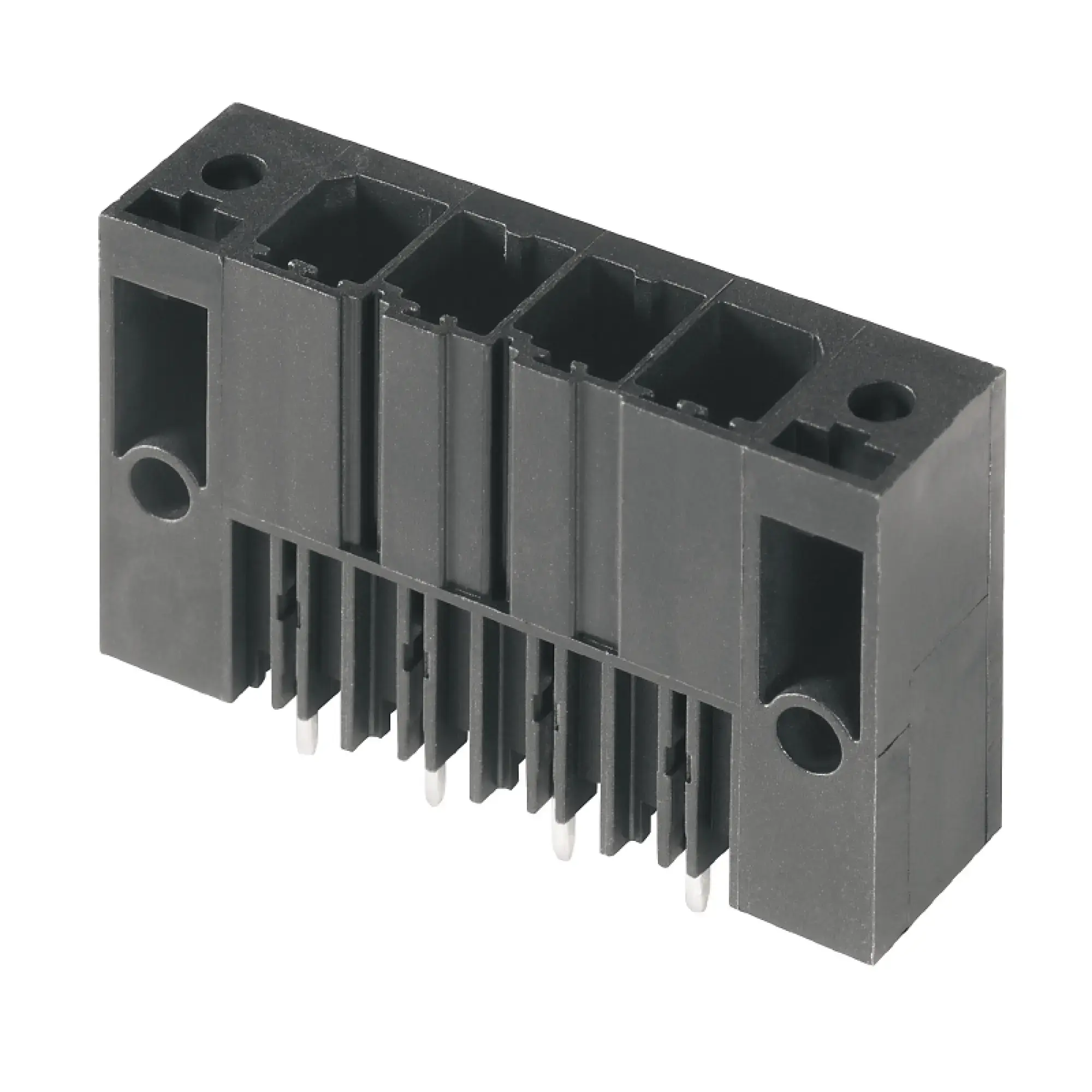 Weidmüller 1930730000 PCB connector (board connection), 630 V, 57 A, Pitch in mm: 7.62, Number of poles: 4, THT solder connection, Box (img_001)