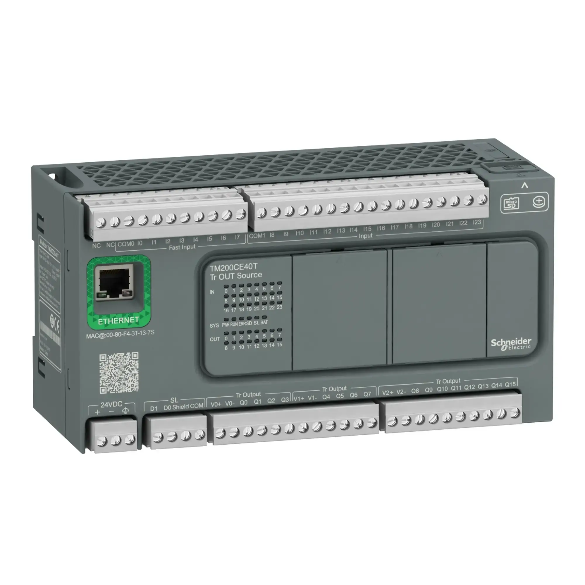Schneider Electric TM200CE40T Easy Modicon M200, SPS-Steuerung, 24E/16A, Transistor source, Ethernet, 24VDC (img_001) Schneider Electric TM200CE40T Easy Modicon M200, SPS-Steuerung, 24E/16A, Transistor source, Ethernet, 24VDC (img_001)