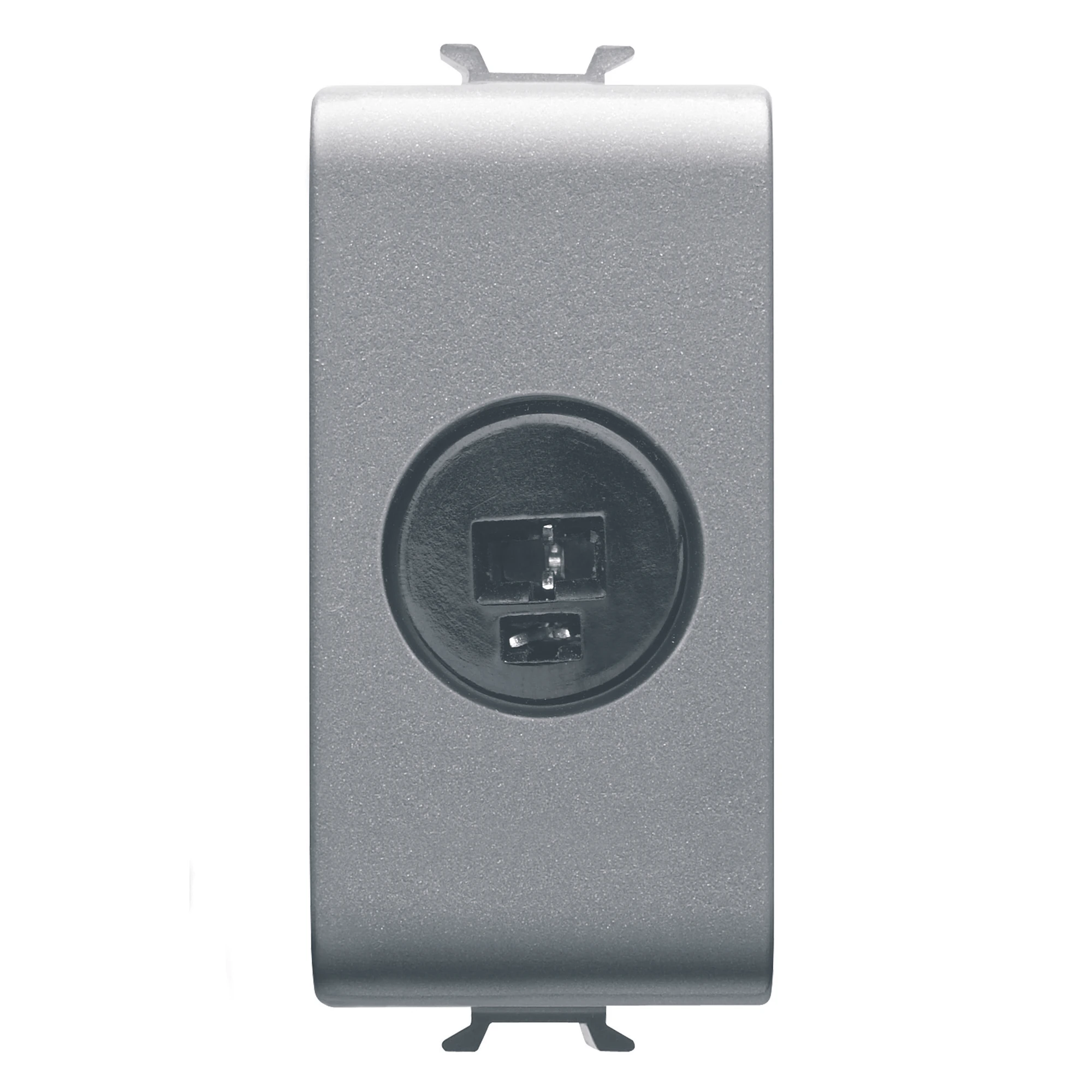 GEWISS GW14454 AUDIO AND VIDEO SOCKET - FOR LOUDSPEAKER - 1 MODULE - TITANIUM - CHORUSMART (img_001)