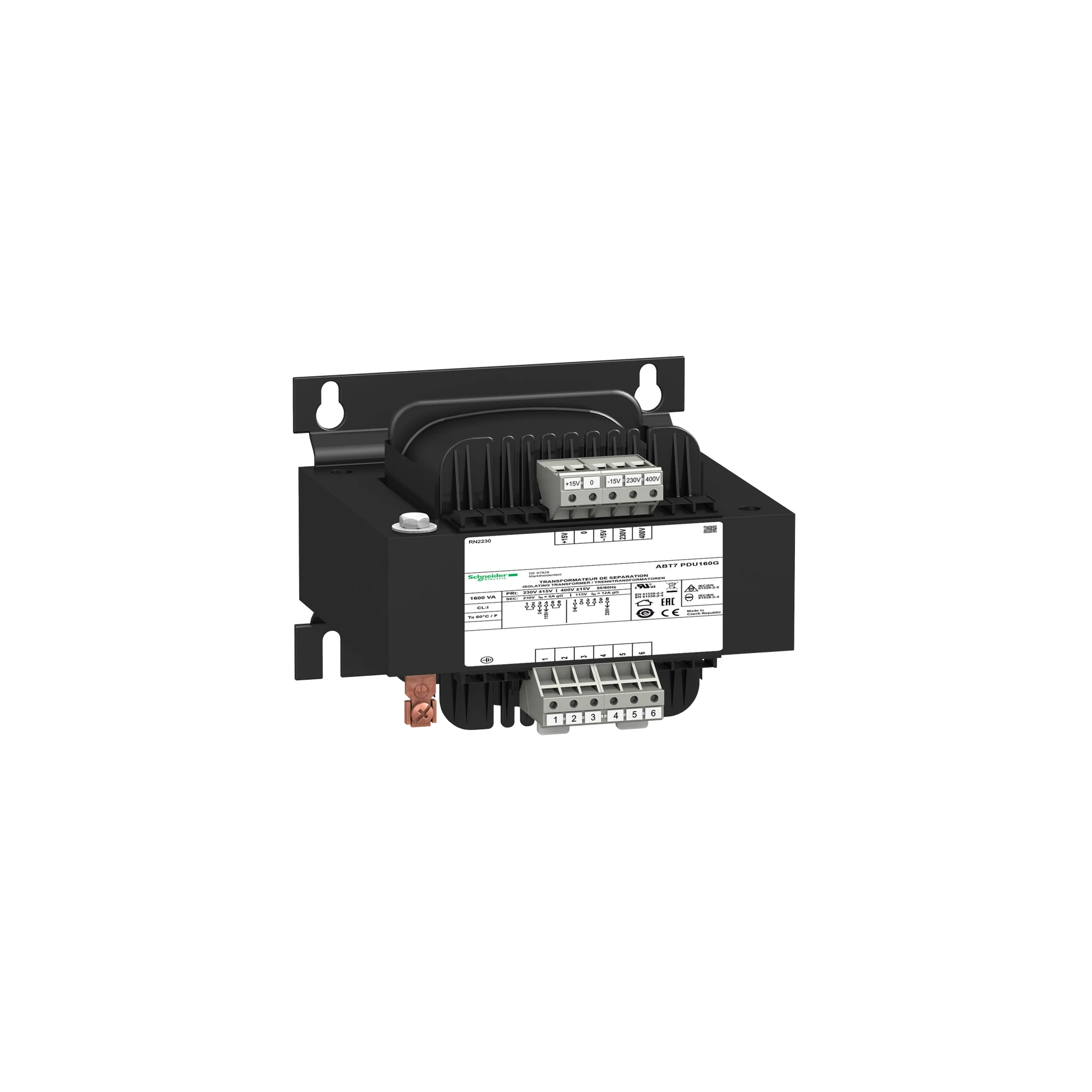 Schneider Electric ABT7PDU160G Safety isolation transformer, Modicon ABT7, Input 230/400V AC, Output 2x 115V AC, 1.6kVA (img_001) Schneider Electric ABT7PDU160G Safety isolation transformer, Modicon ABT7, Input 230/400V AC, Output 2x 115V AC, 1.6kVA (img_001)