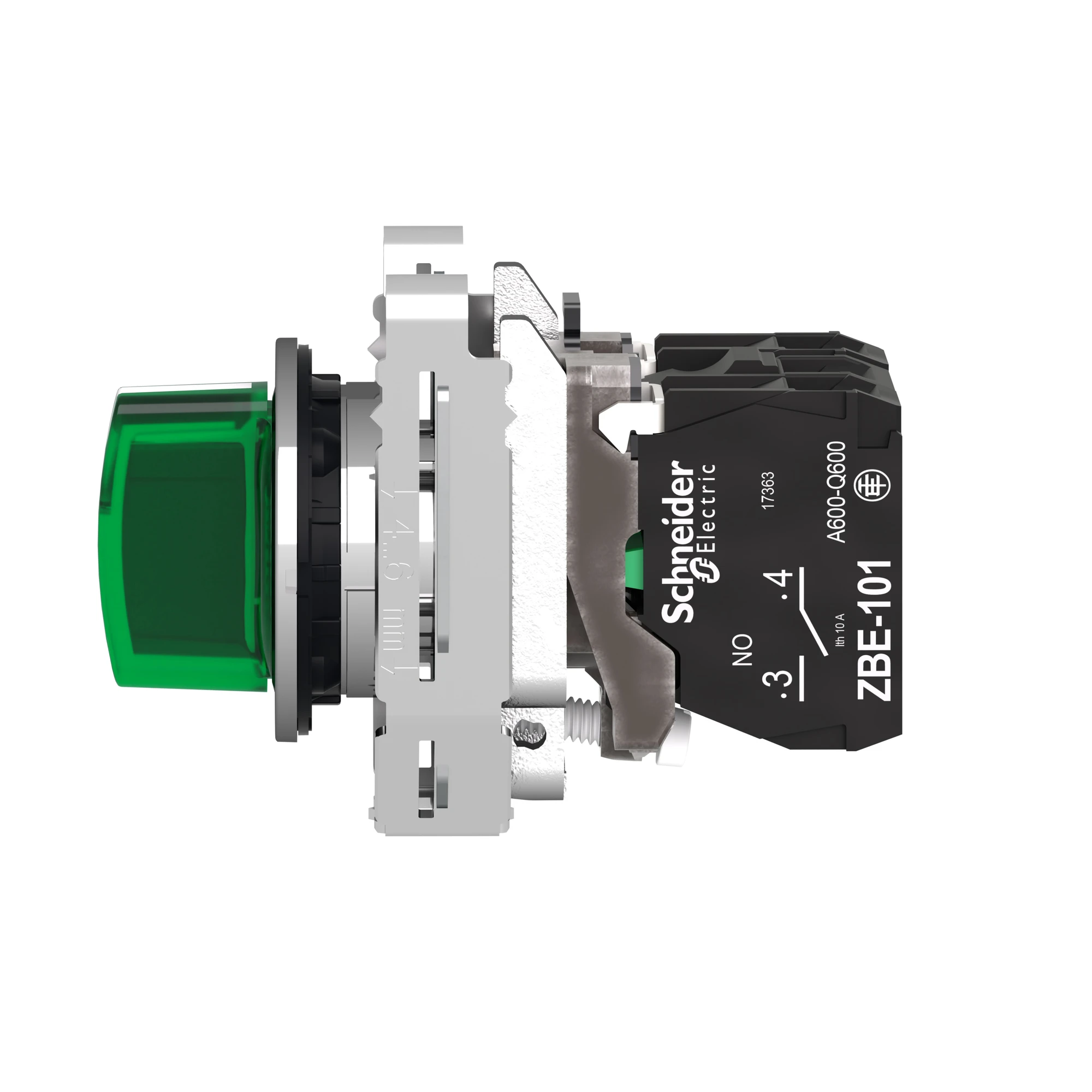 Schneider Electric XB4FK133B5 Illuminated Selector Switch, Harmony XB4F, 30mm, Metal, Green, Universal LED, 3 Positions, 1NO+1NC, 24V ACDC (img_006)