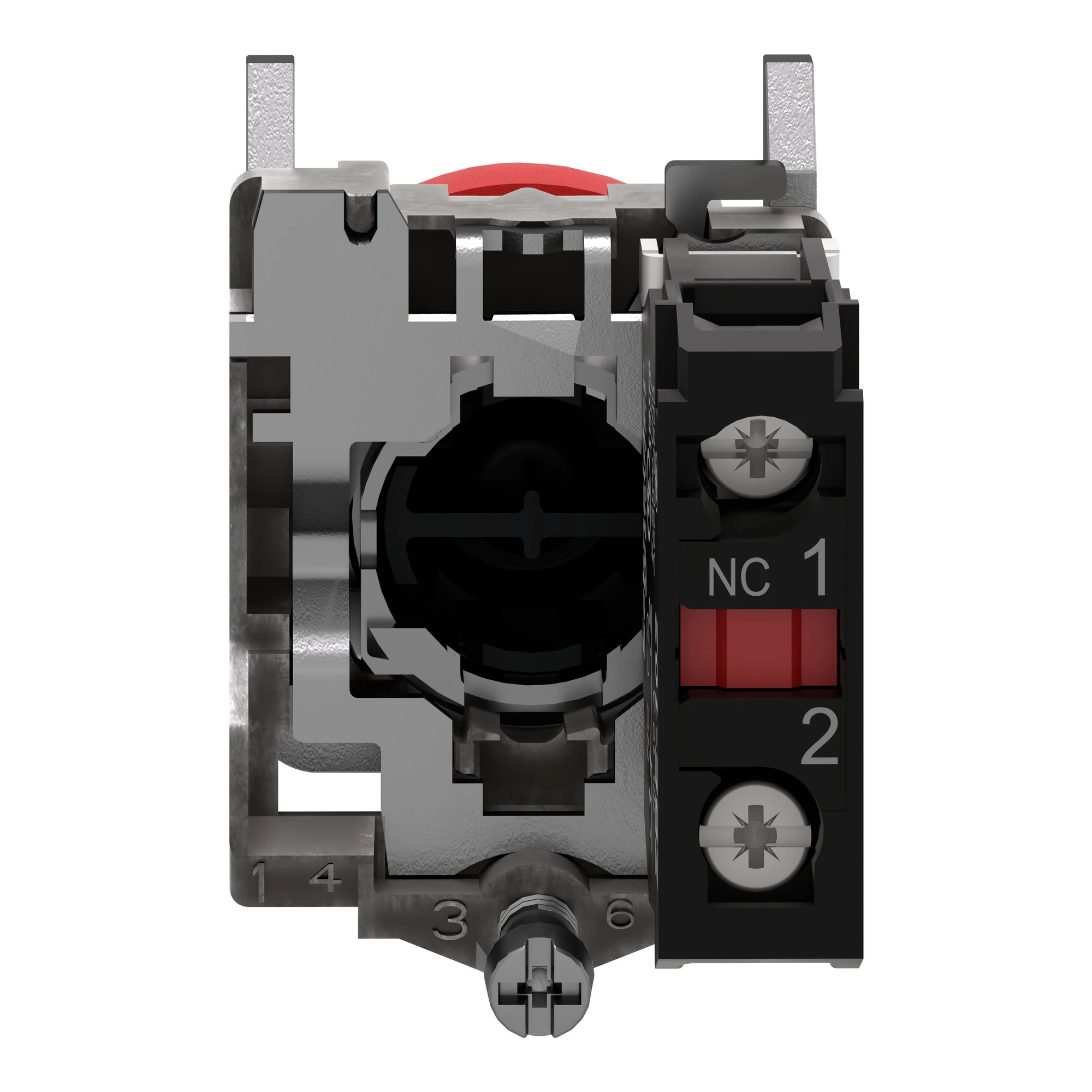 Schneider Electric XB4BPS42EX Push Button, Harmony XB4, Metal, 22mm, Red, Momentary, with Protective Cap, 1NC, ATEX (img_003)